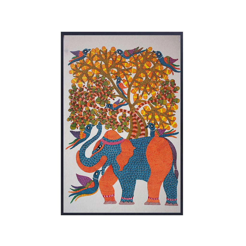 Gond - The Blue Orange Elephant