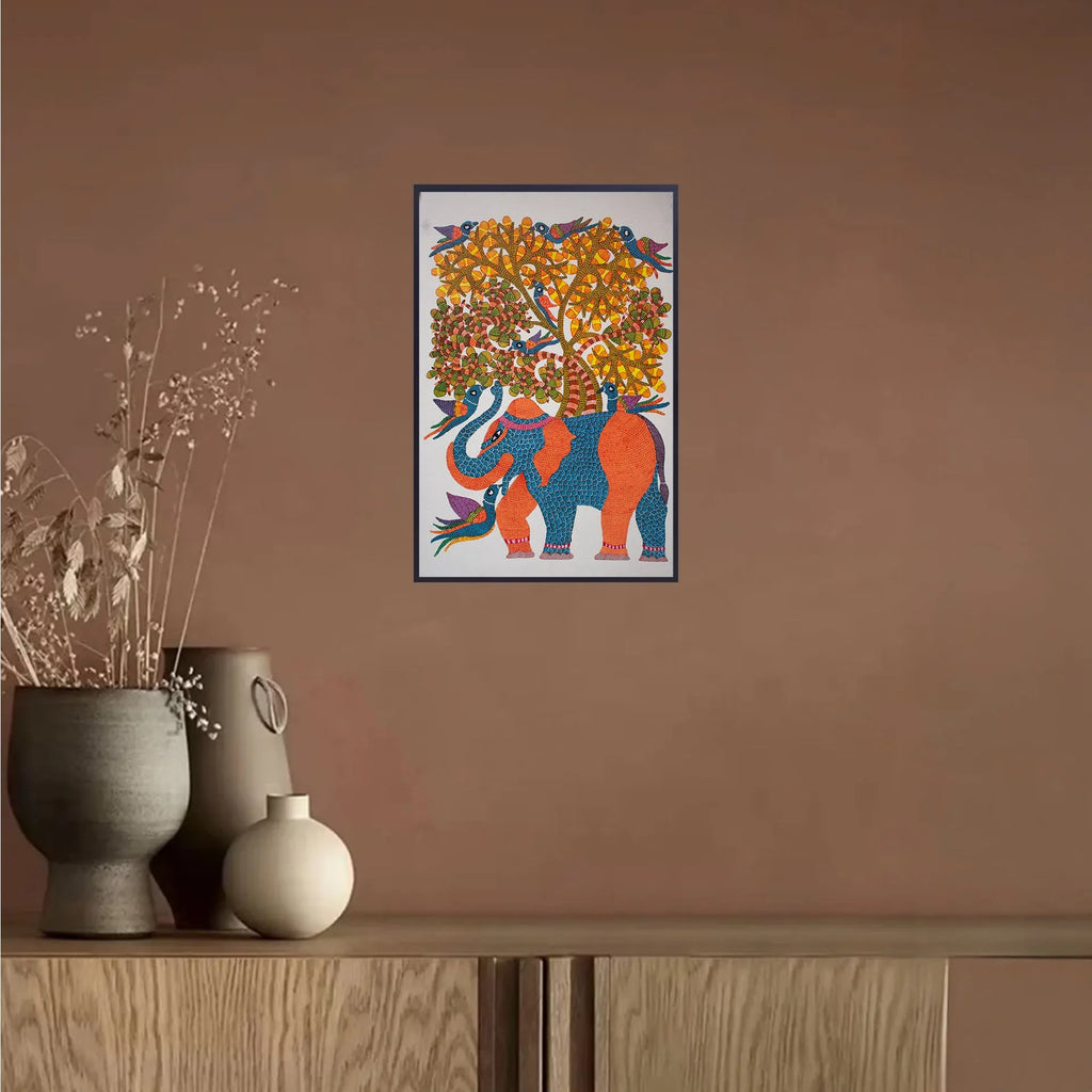 Gond - The Blue Orange Elephant