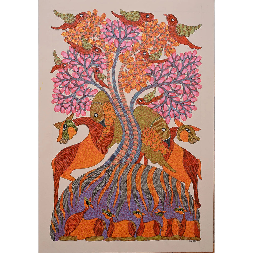 Gond - Tree of Life and Animals