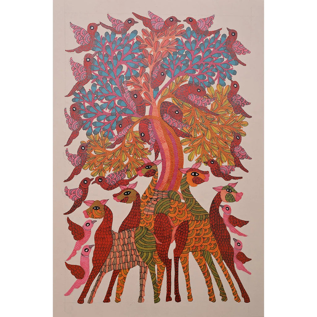 Gond - Tree of Life and Animals
