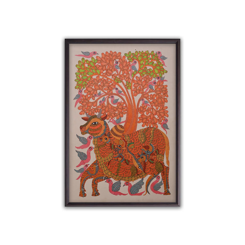 Gond - Tree of Life and the Cow