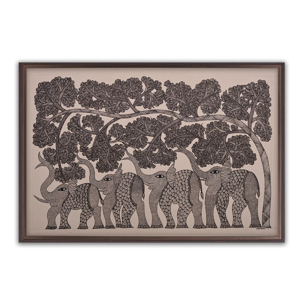 Gond - Elephants Under the Tree of Life