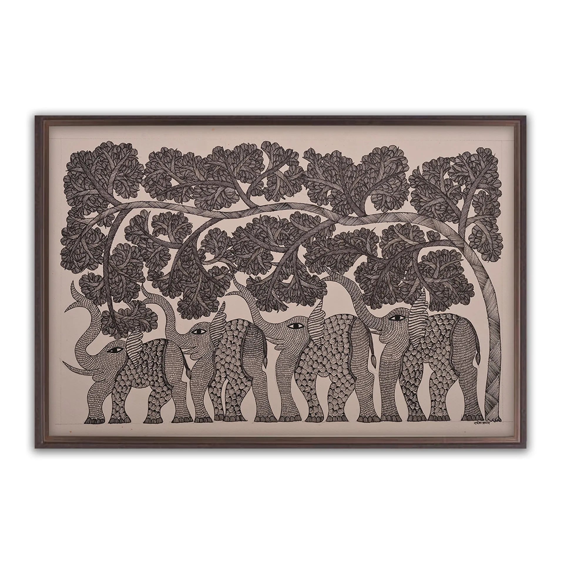 Gond - Elephants Under the Tree of Life