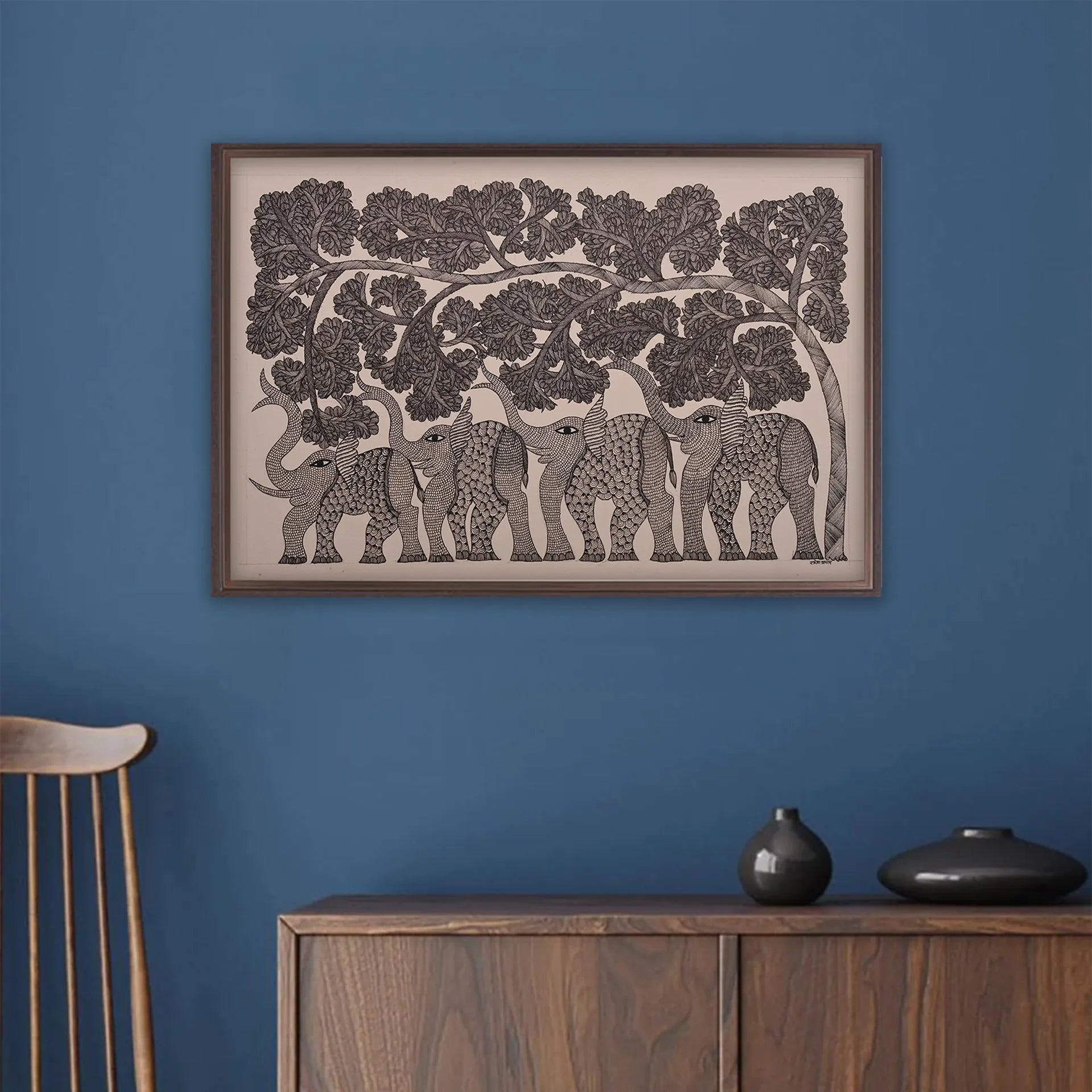 Gond - Elephants Under the Tree of Life
