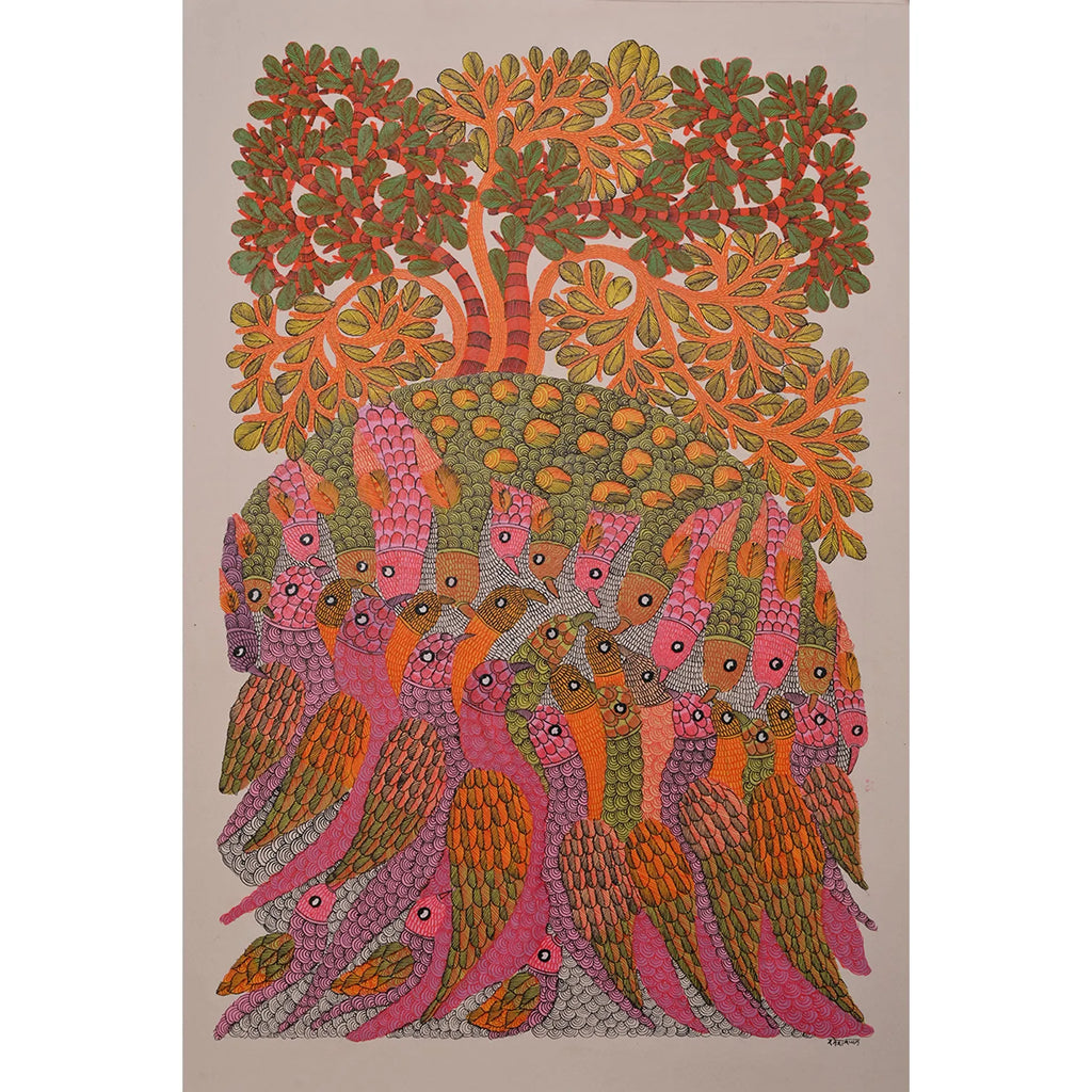 Gond - Peacock Family