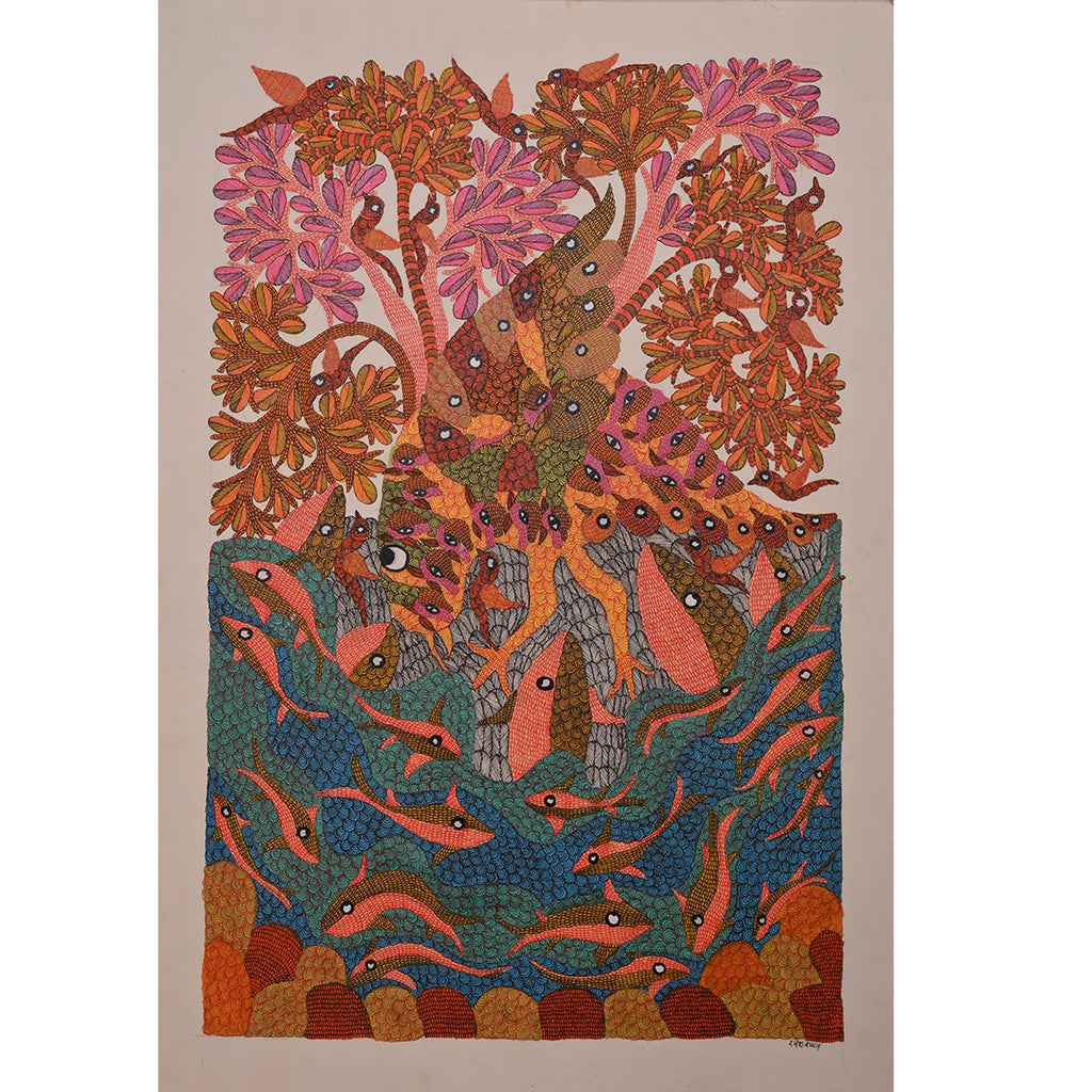 Gond - Fish and Tree of Life