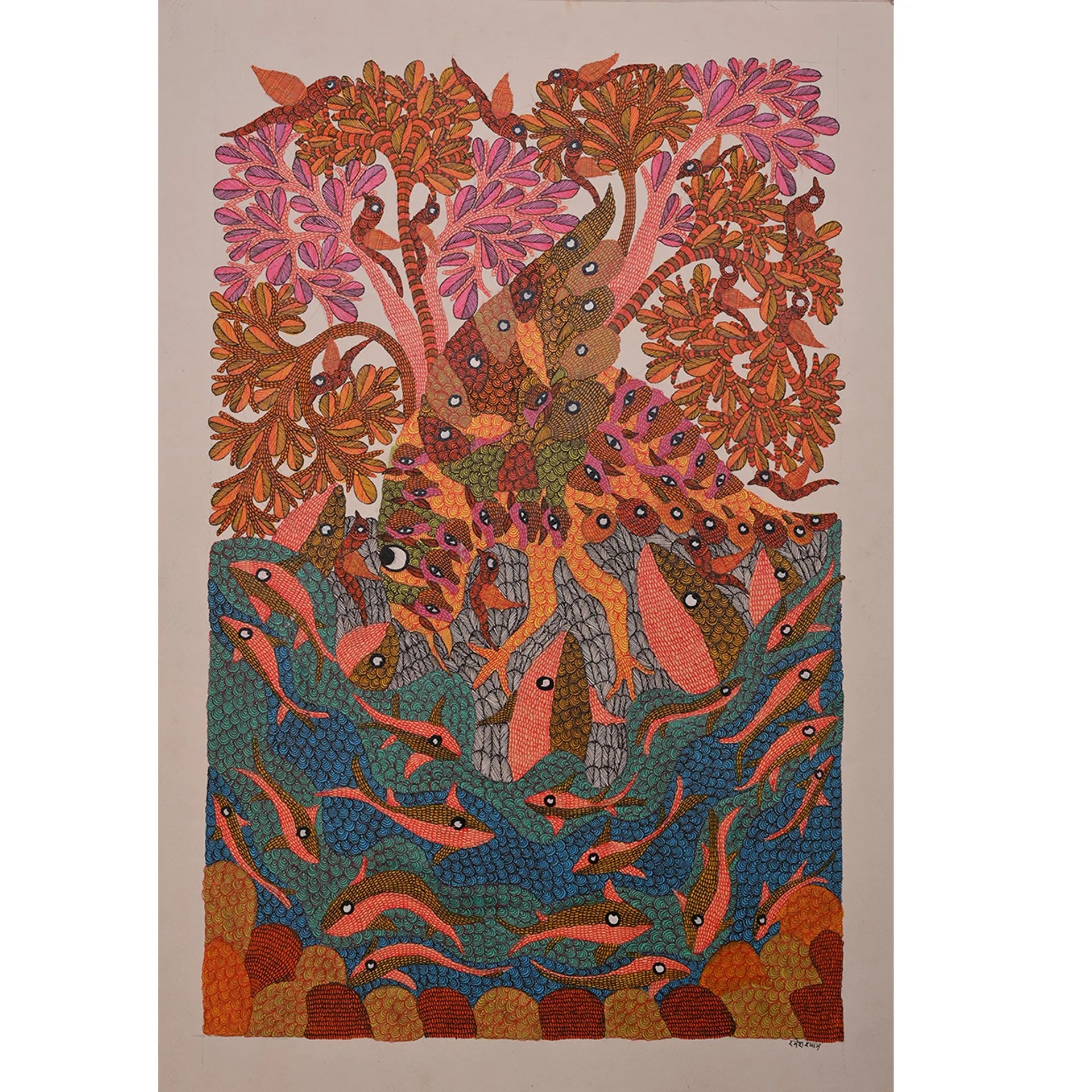 Gond - Fish and Tree of Life