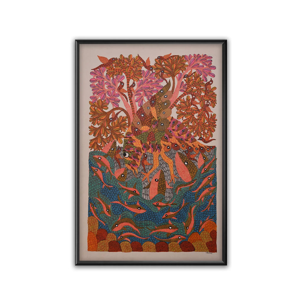 Gond - Fish and Tree of Life