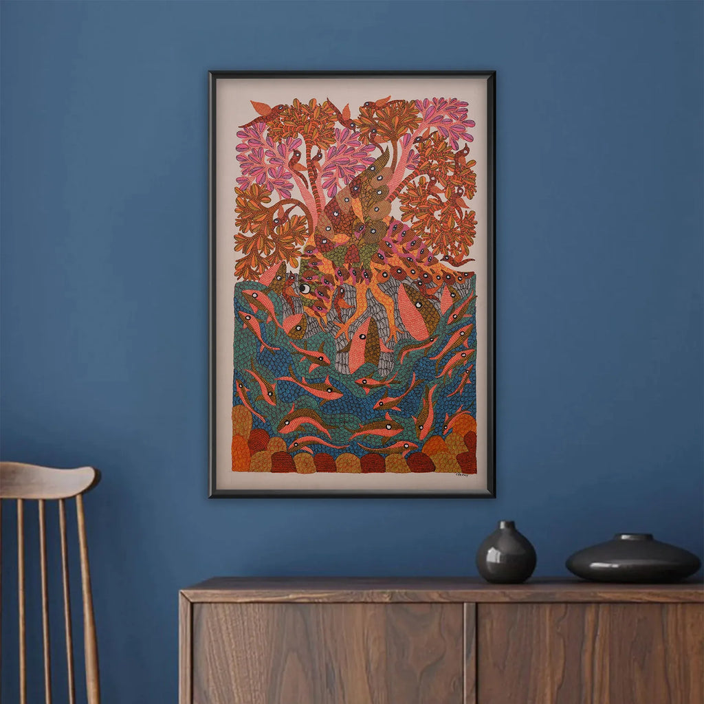Gond - Fish and Tree of Life