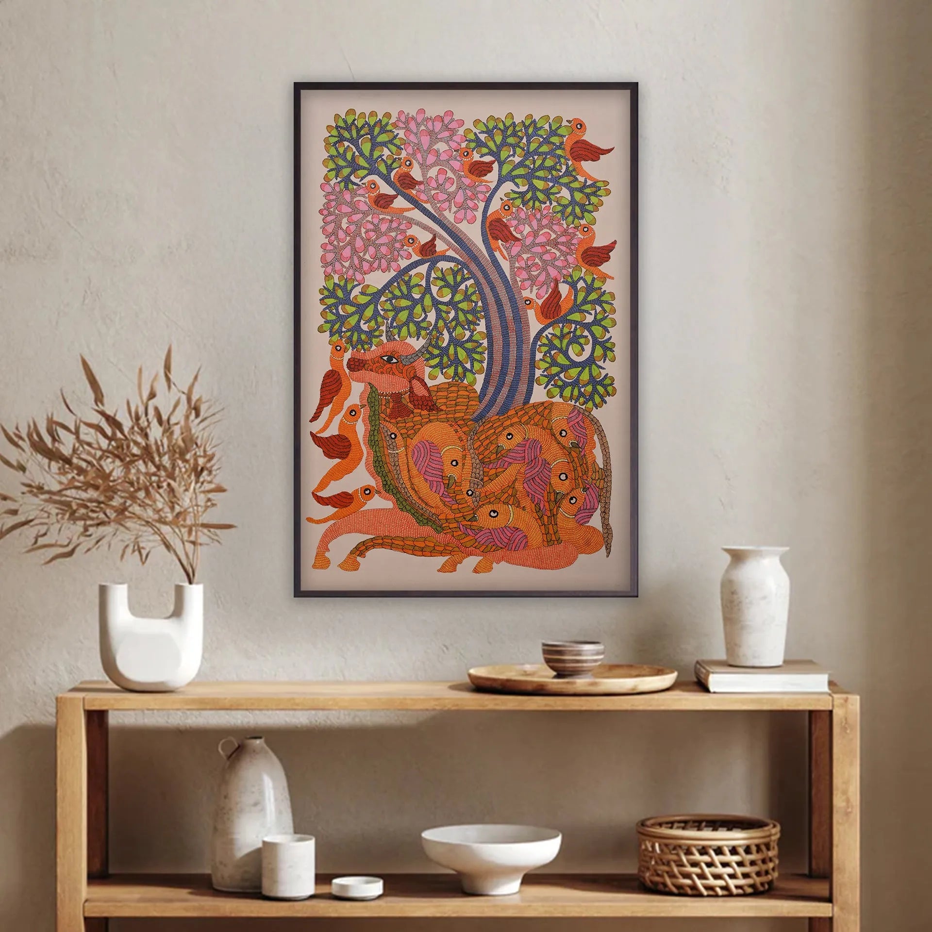 Gond - Cow Under Tree of Life