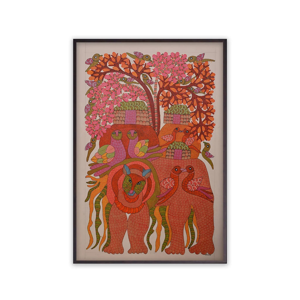 Gond - Tiger Near the Village