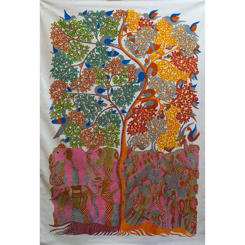 Gond - Tree of Life with Animals