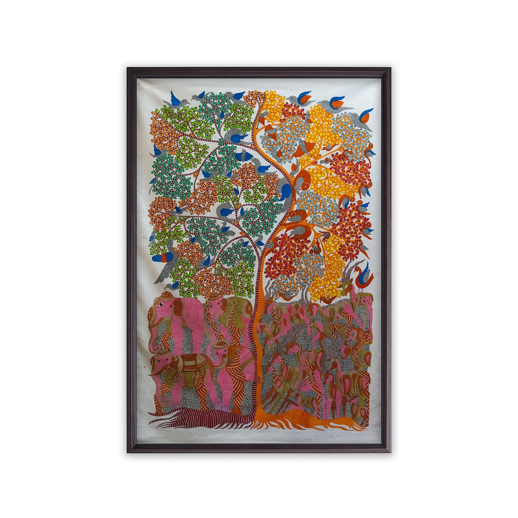 Gond - Tree of Life with Animals