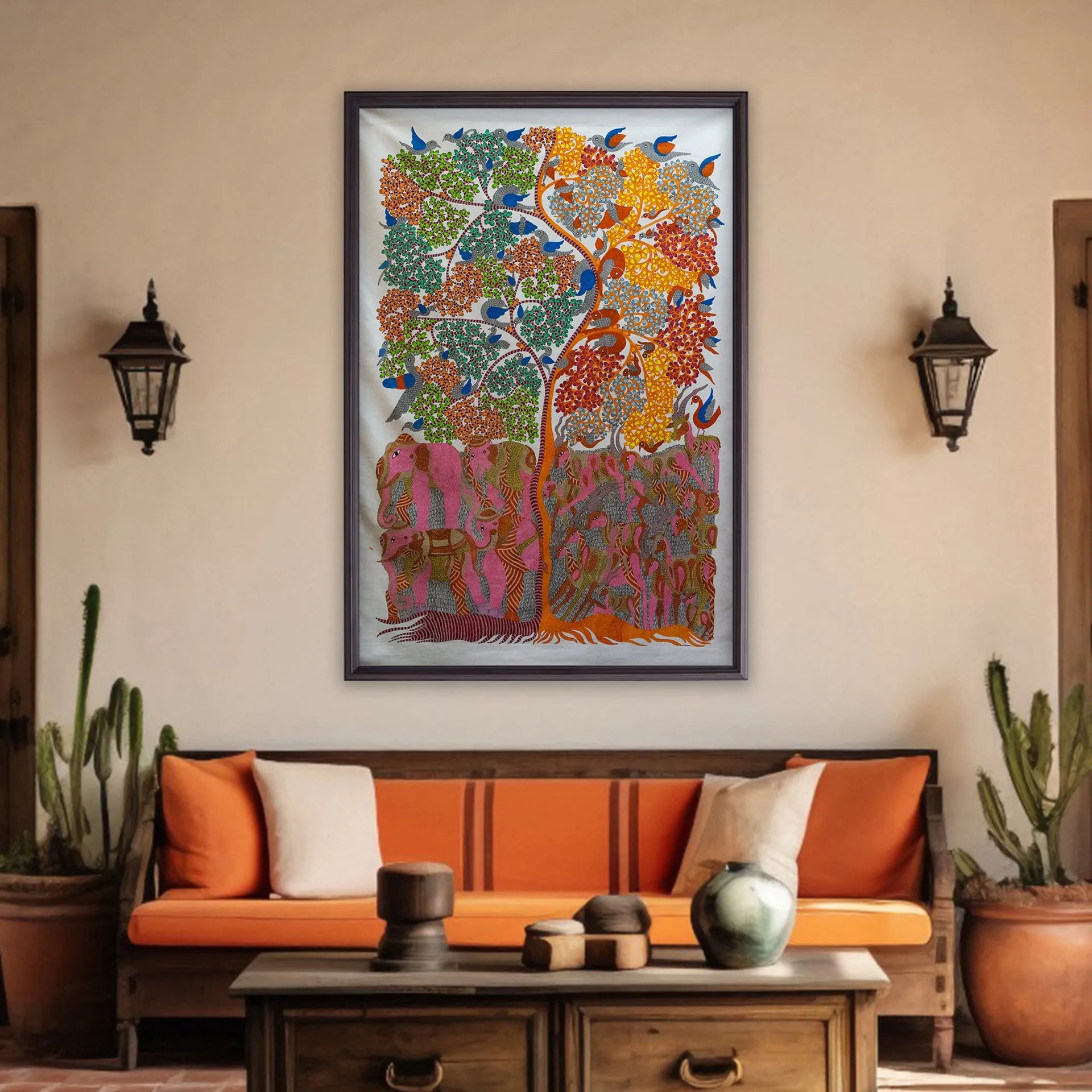 Gond - Tree of Life with Animals