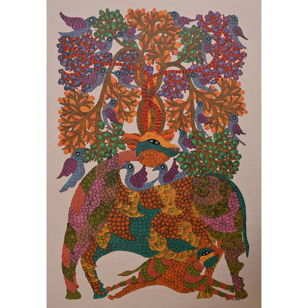 Gond - Tree of Life and Deer