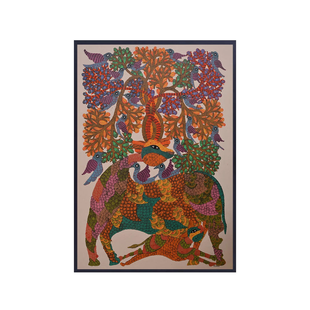 Gond - Tree of Life and Deer