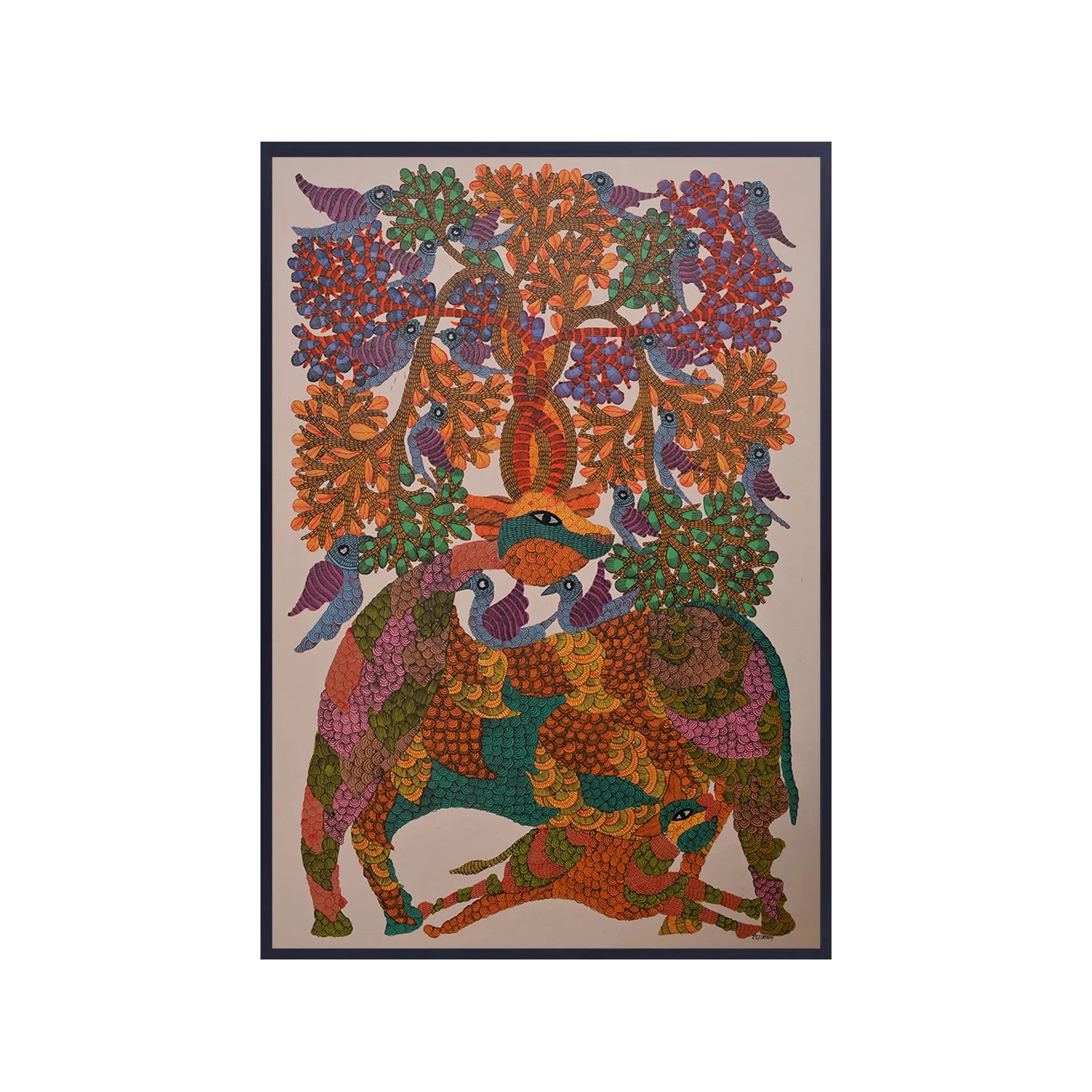 Gond - Tree of Life and Deer
