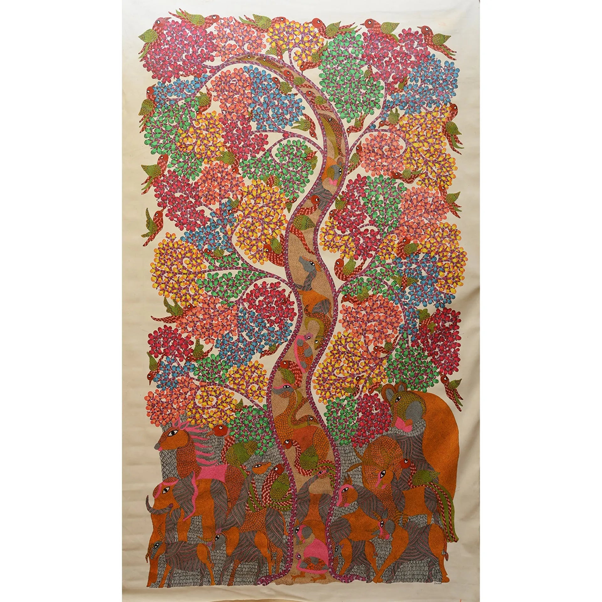 Gond - Village Surrounding the Banyan Tree