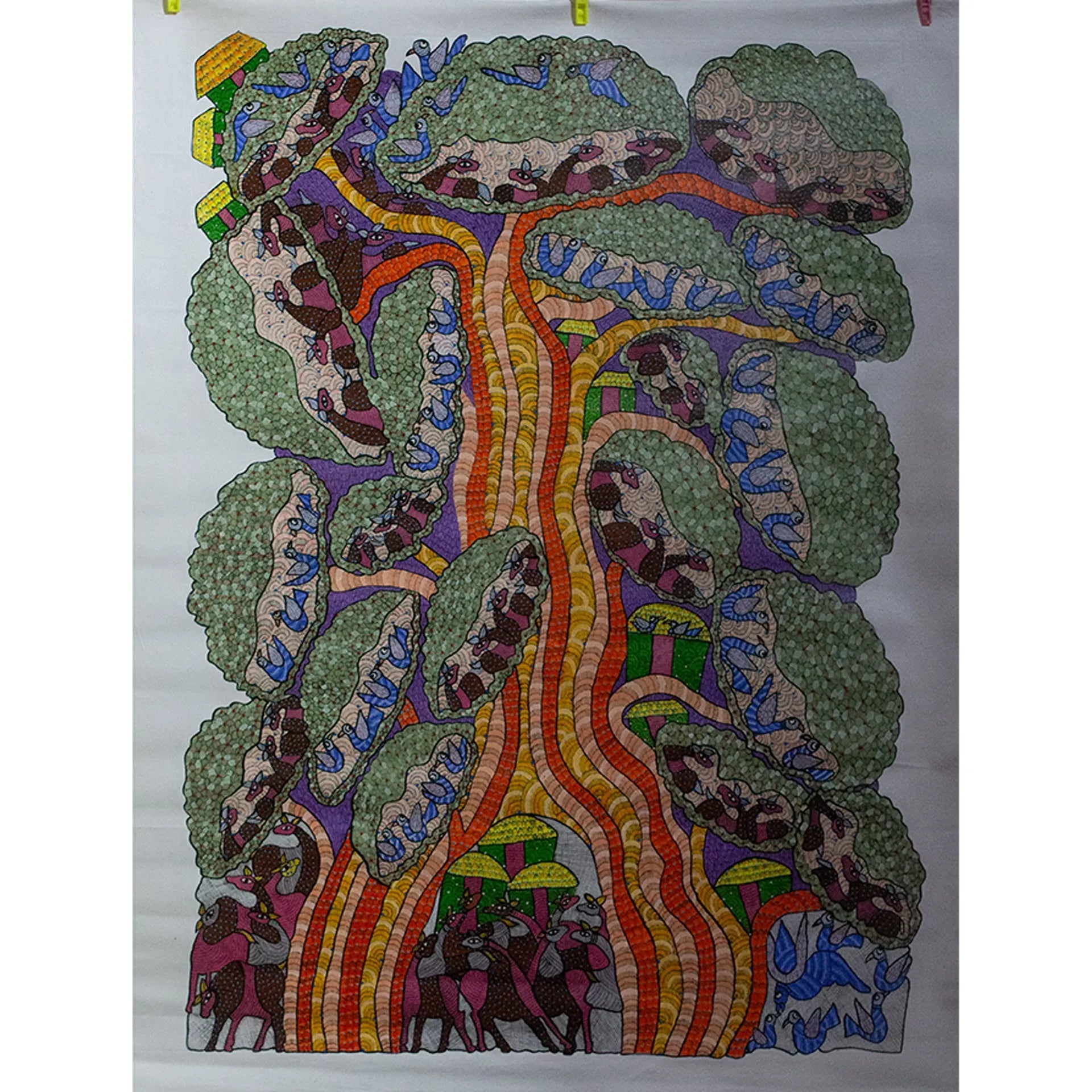 Gond - Presence of Lord Brahma in the Banyan Tree