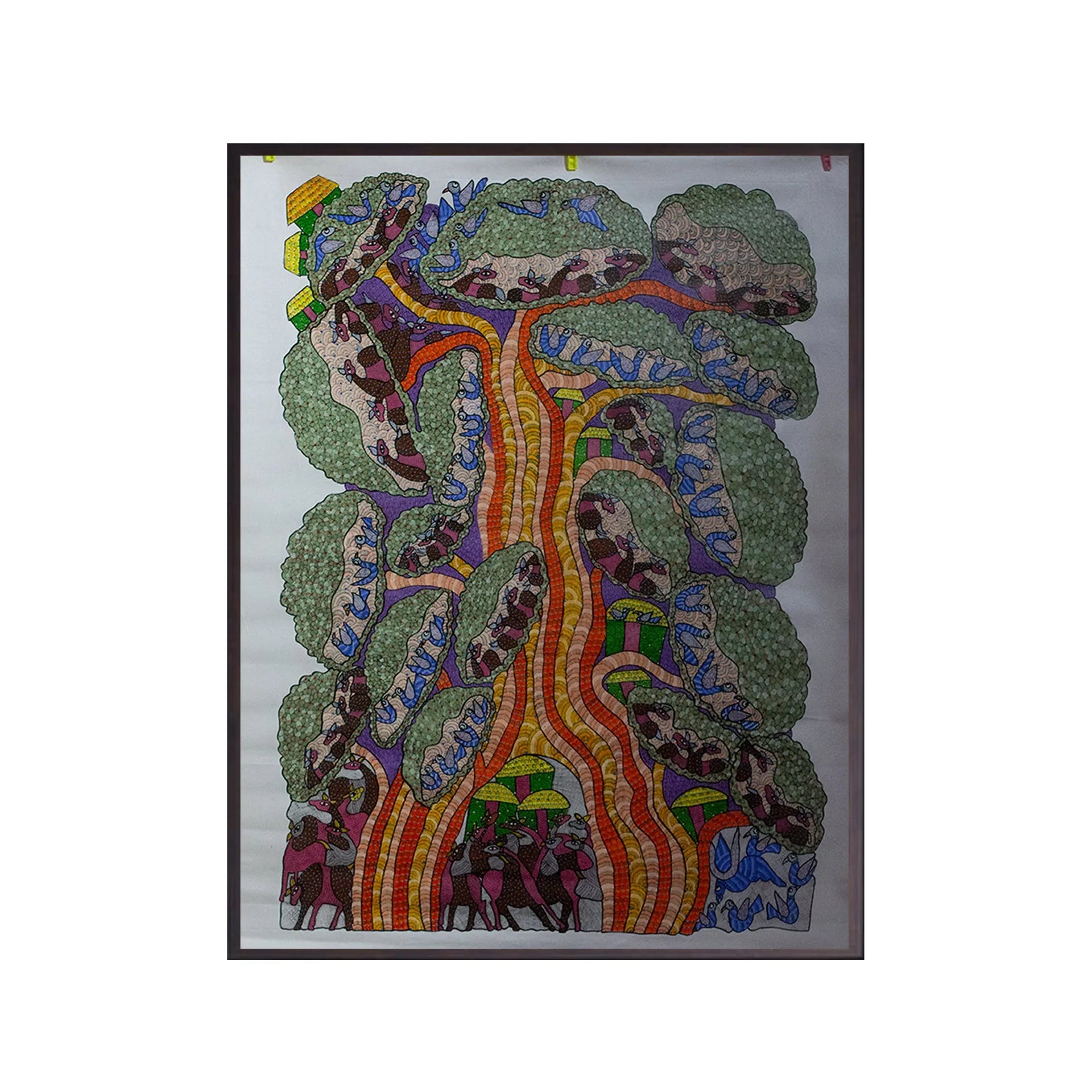 Gond - Presence of Lord Brahma in the Banyan Tree