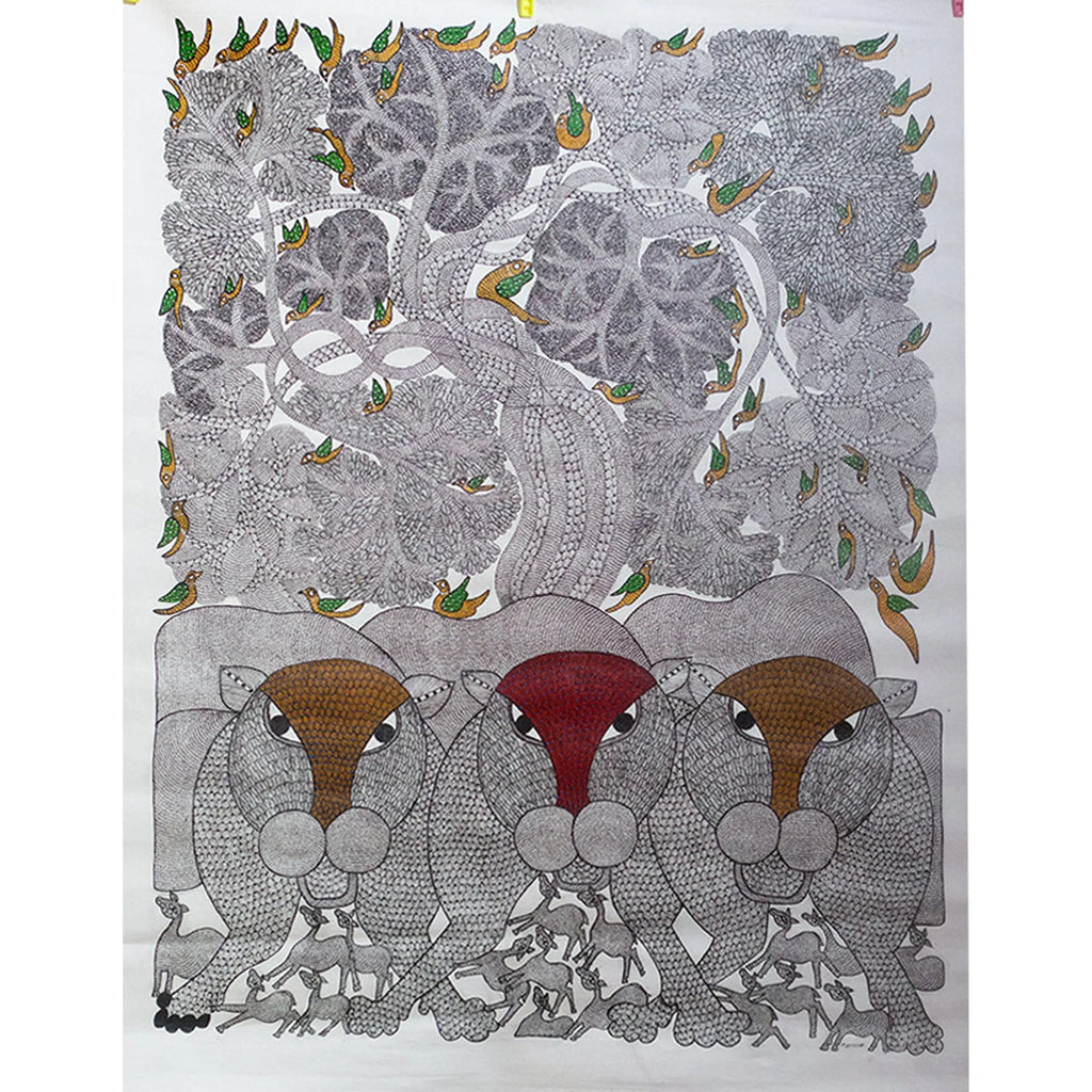 Gond - Tiger as Tribal God Baghwana Devta