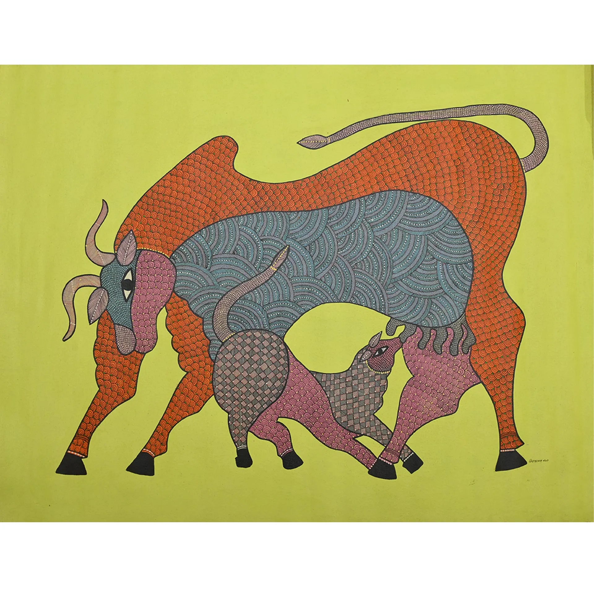 Gond - Cow and Cub