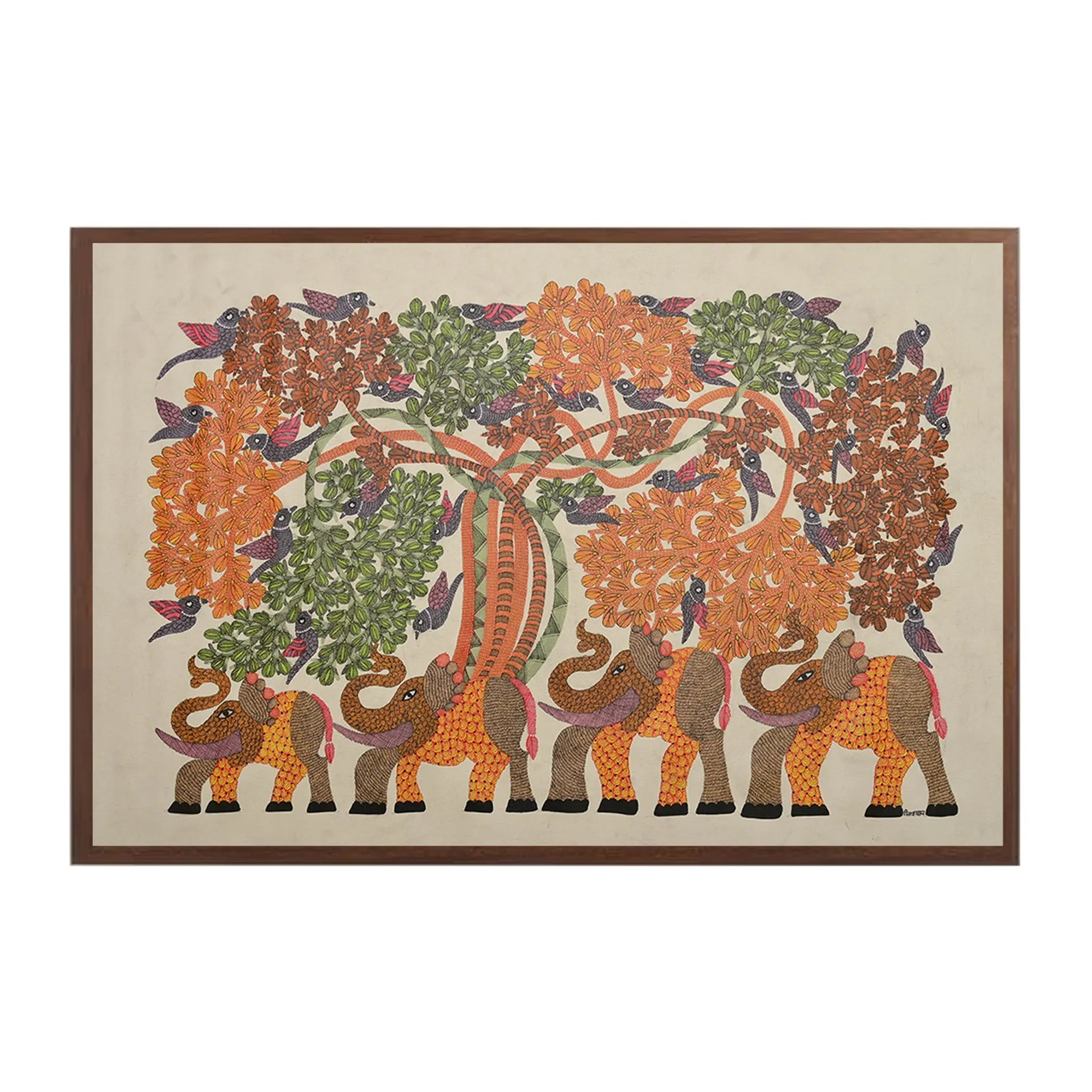 Gond - Elephants Under Banyan Tree