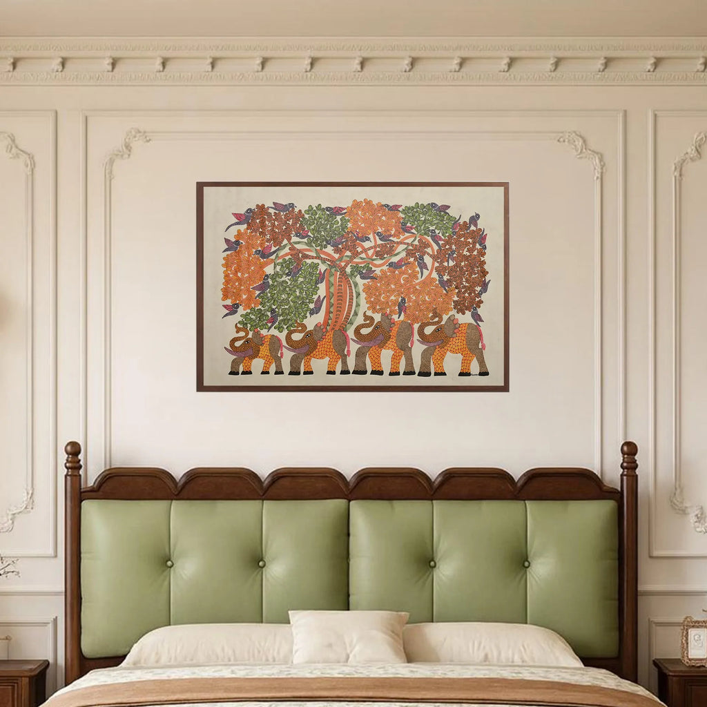 Gond - Elephants Under Banyan Tree