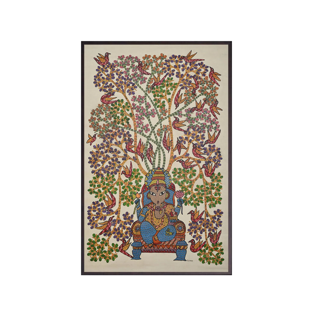 Gond - Ganesha Under Tree of Life