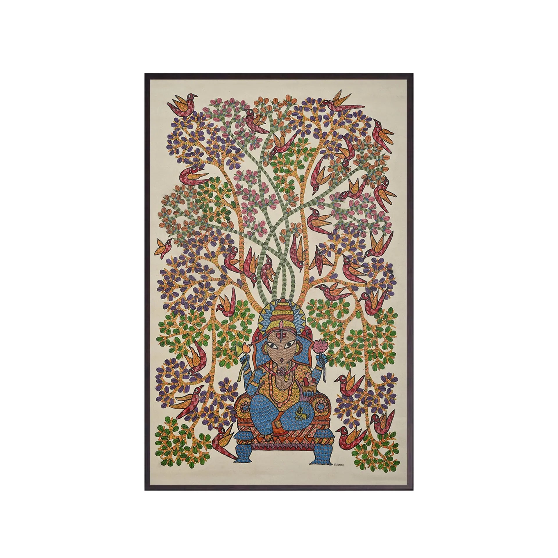 Gond - Ganesha Under Tree of Life