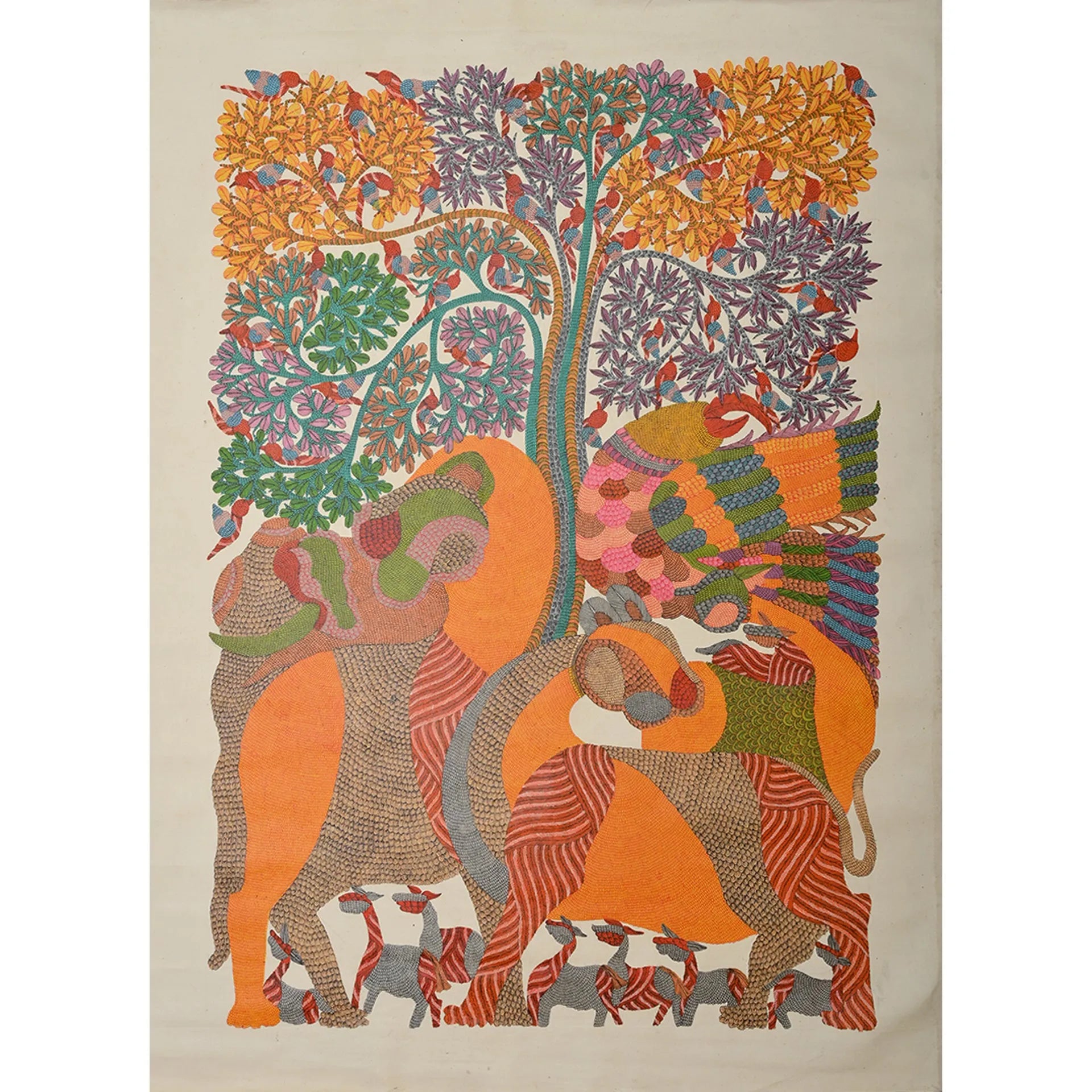 Gond - Animals Under Tree of Life