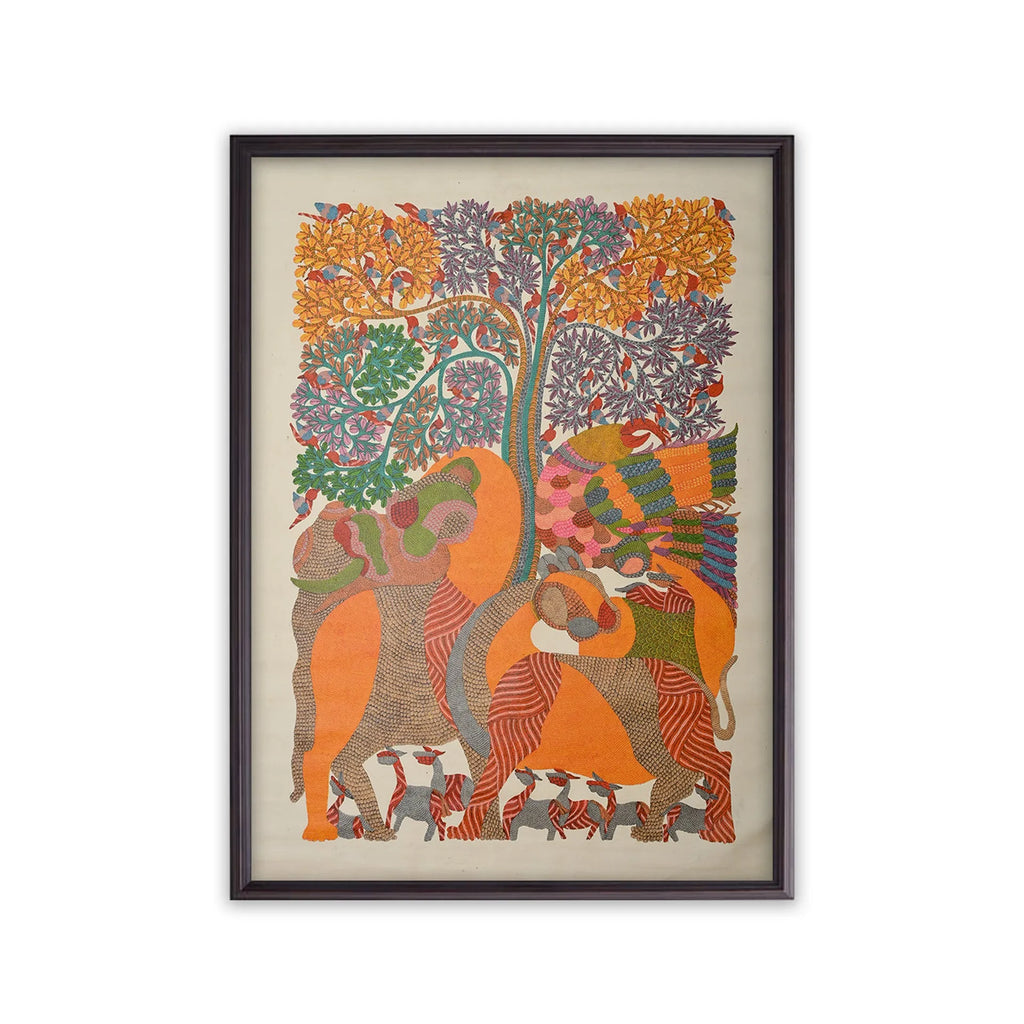 Gond - Animals Under Tree of Life