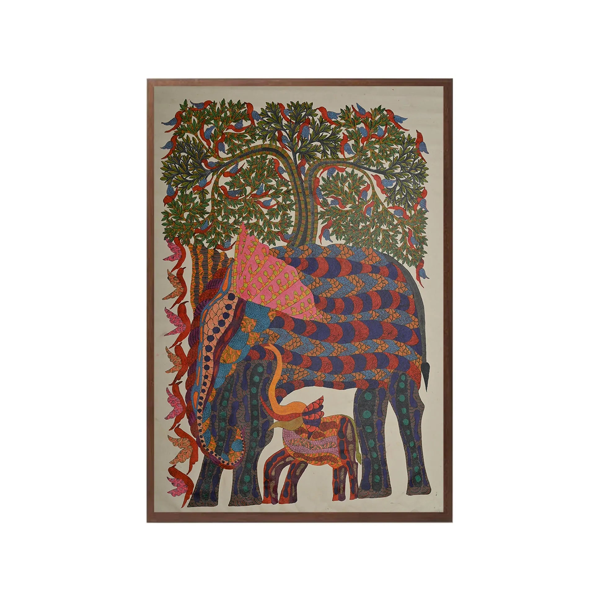 Gond - Elephants and Its Cub