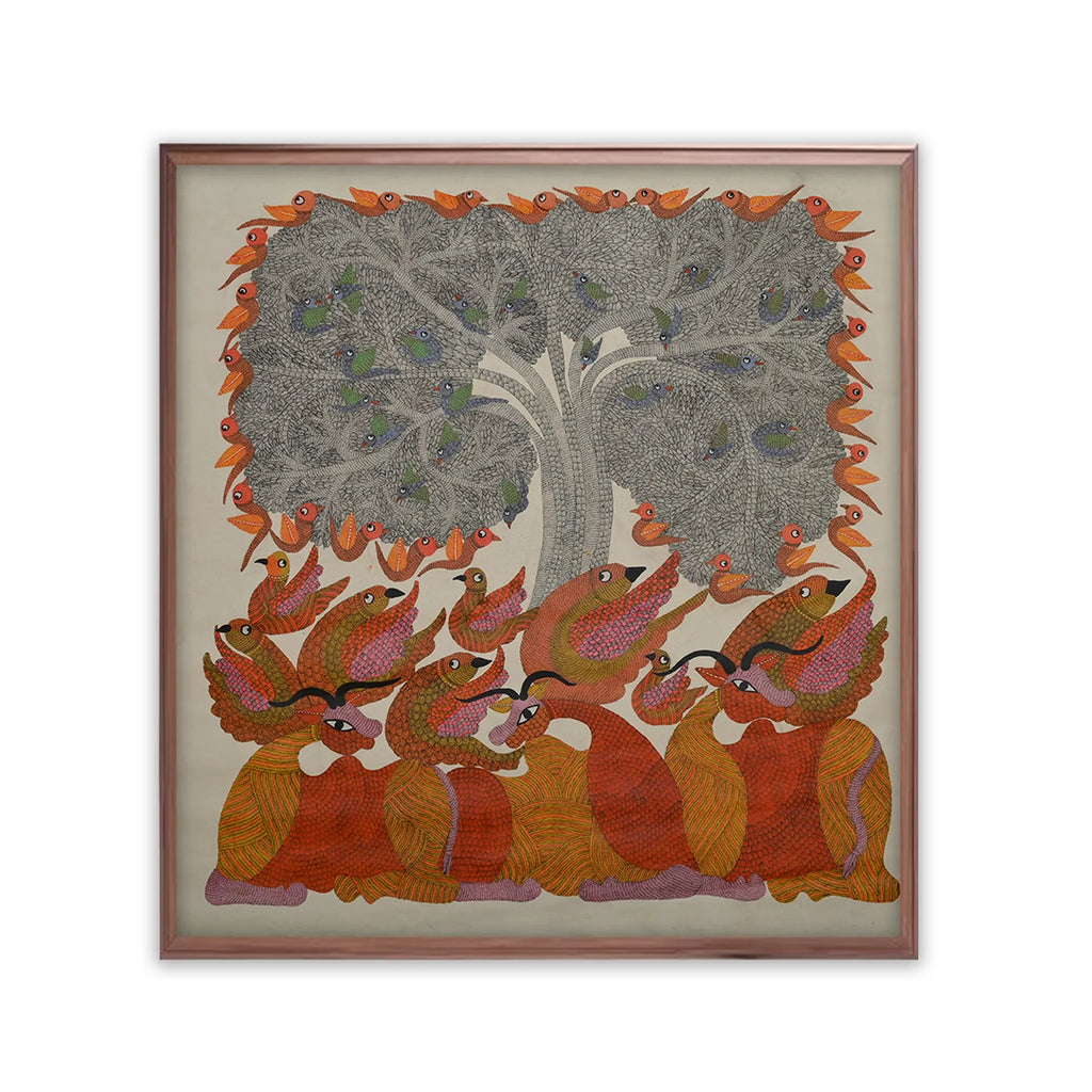 Gond - Animals Under Tree of Life