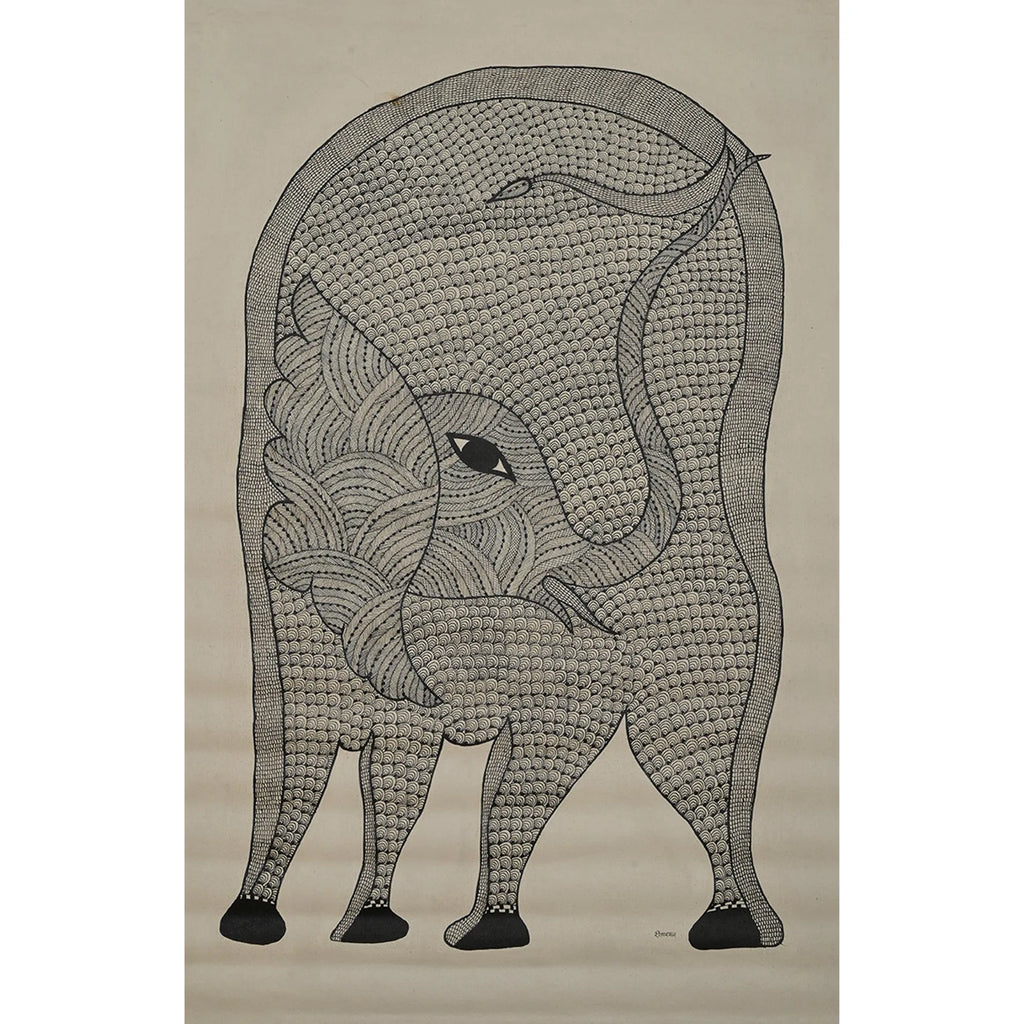 Gond - Elephant as Gaura Ji
