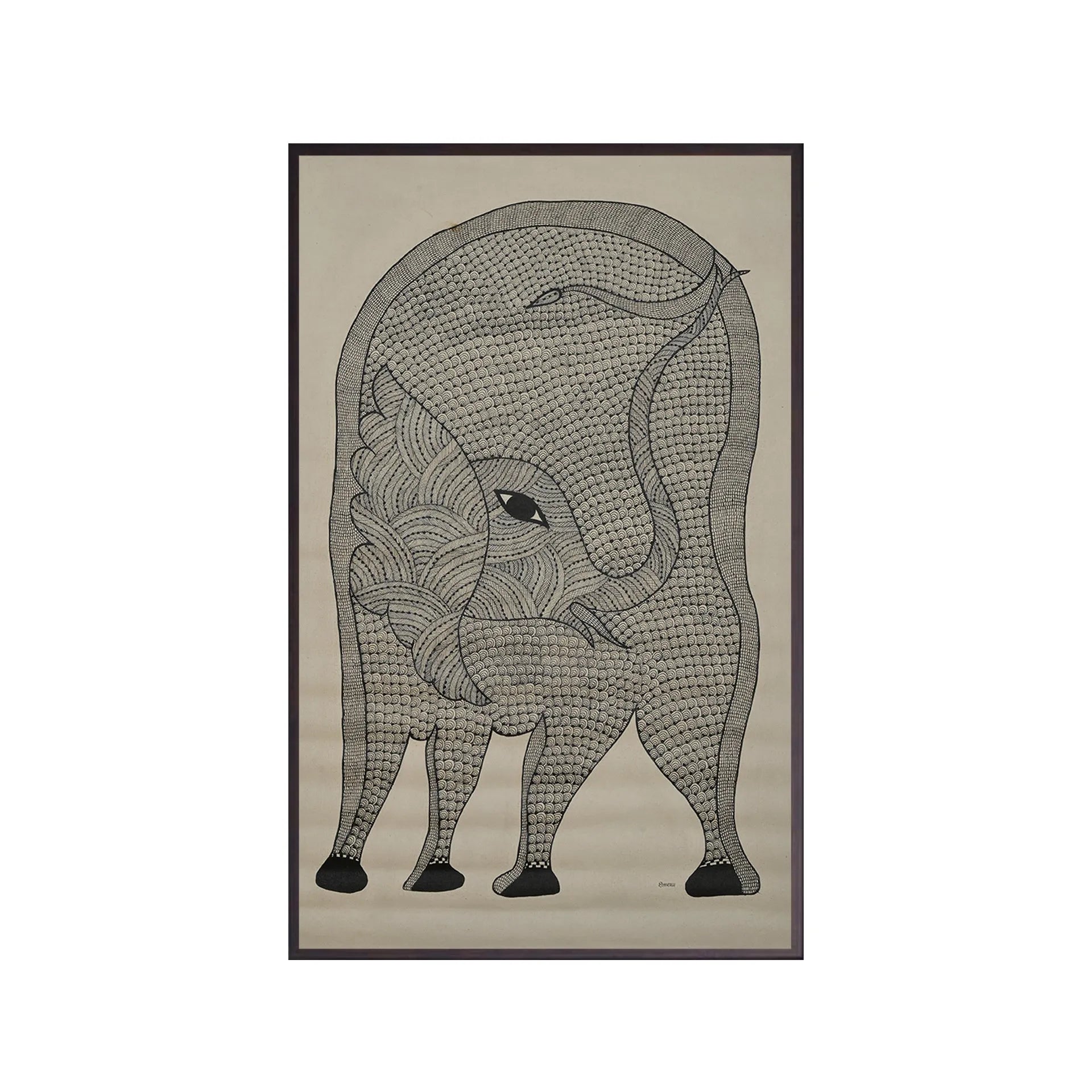Gond - Elephant as Gaura Ji