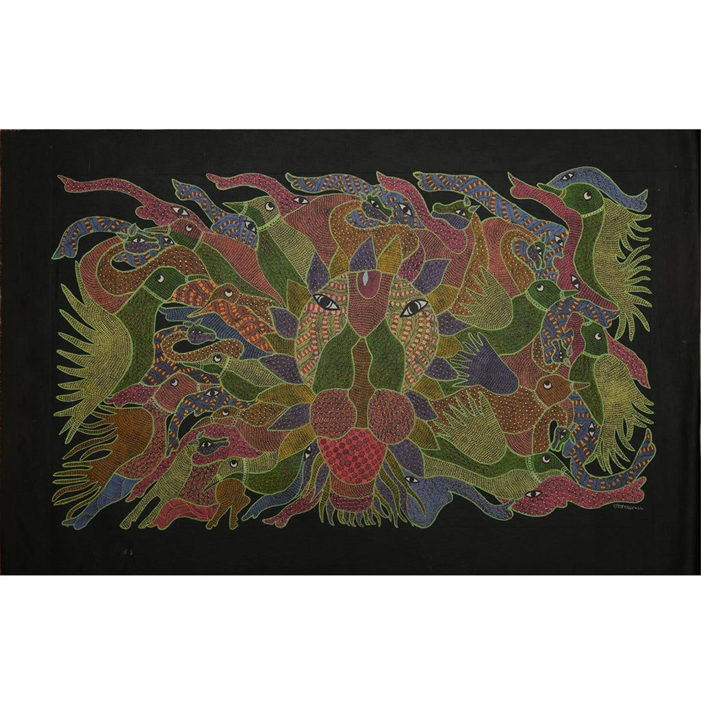 Gond - Baghwana Devta Surrounded by Animals