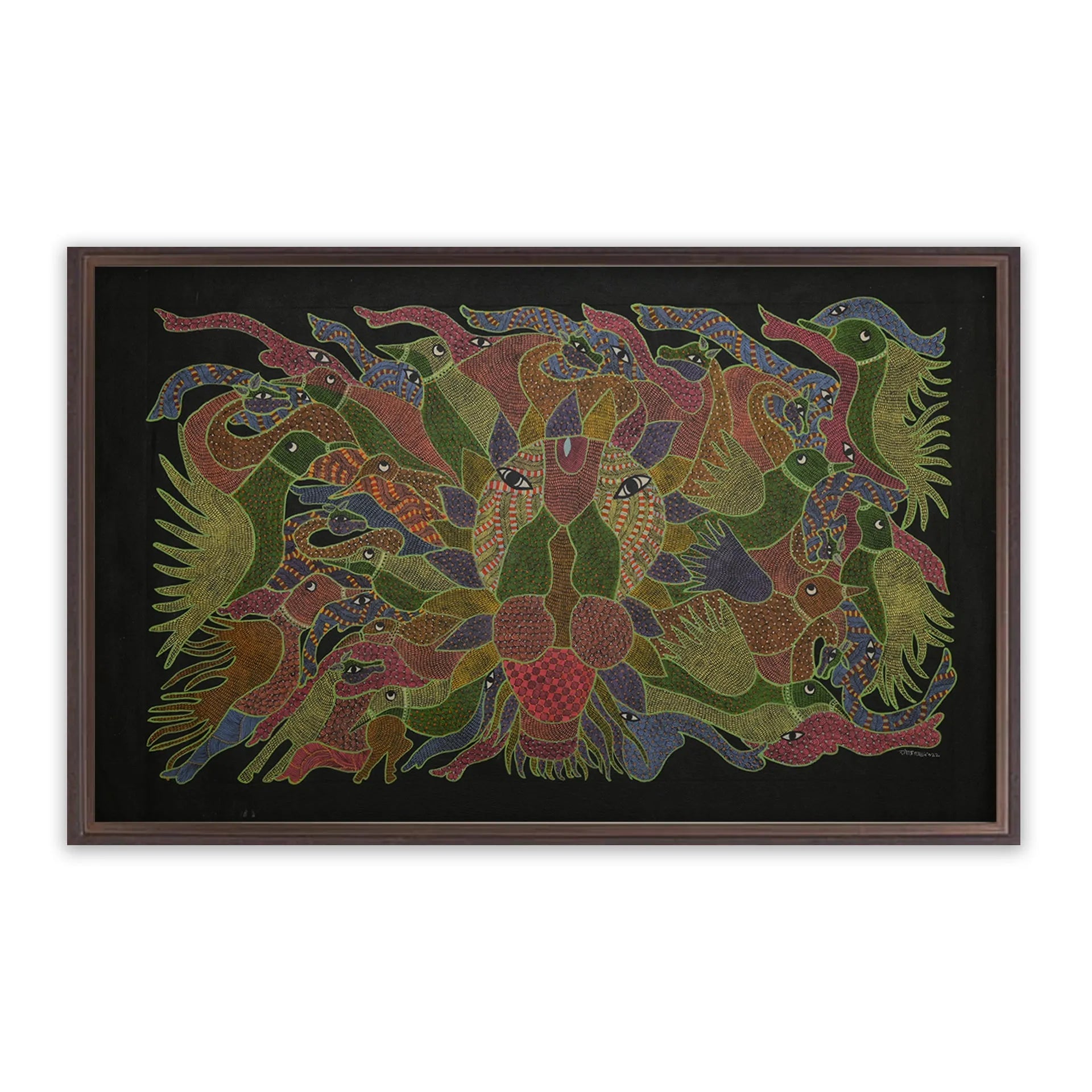 Gond - Baghwana Devta Surrounded by Animals