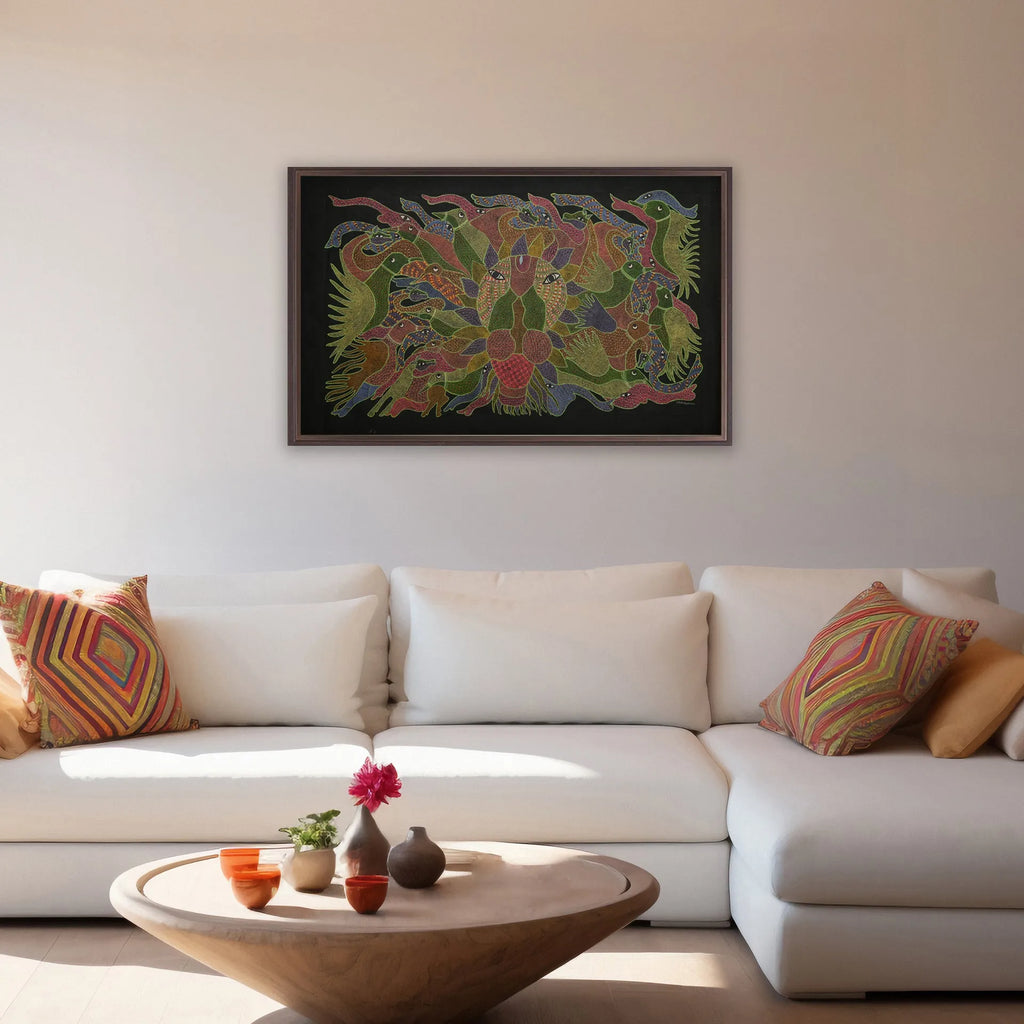 Gond - Baghwana Devta Surrounded by Animals