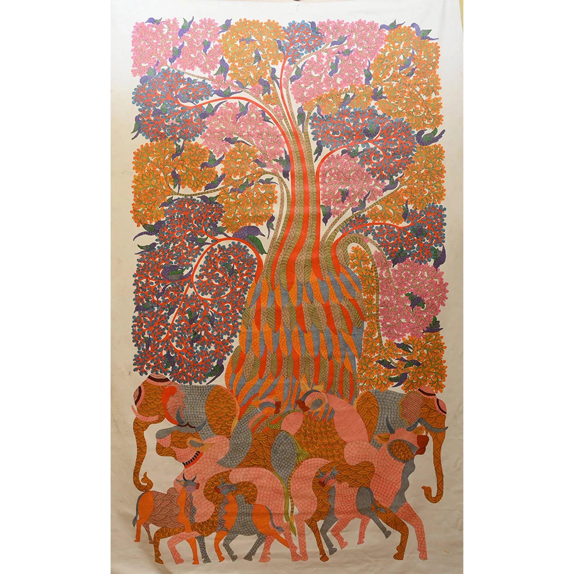 Gond - “Animals Under Tree of Life