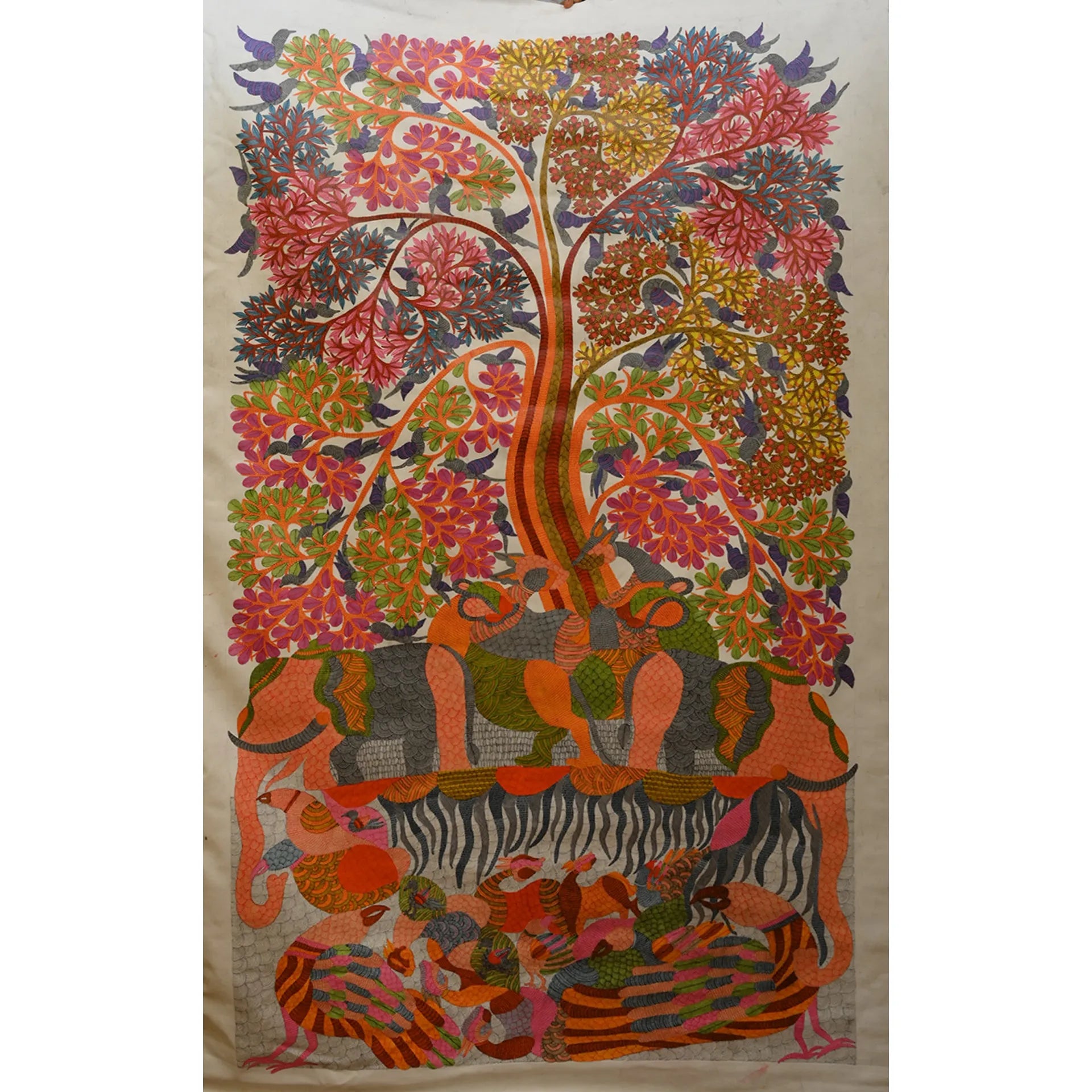 Gond - Animals Under Tree of Life