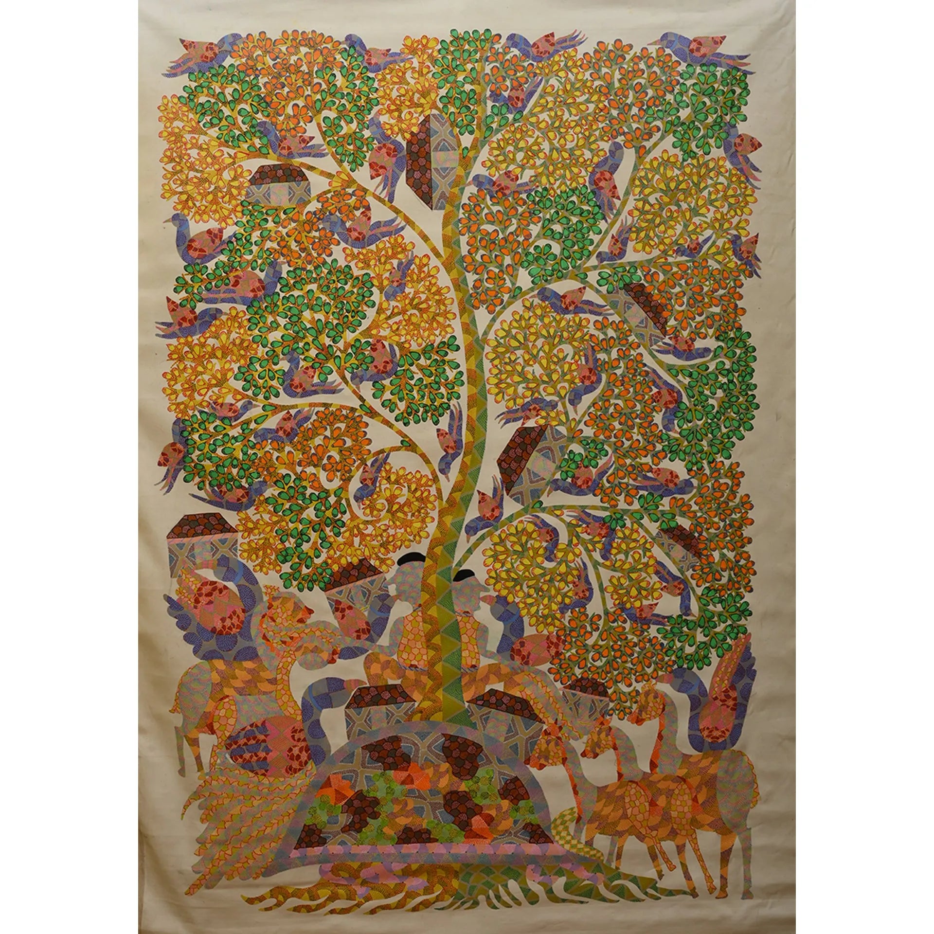 Gond - Village Surrounding the Banyan Tree