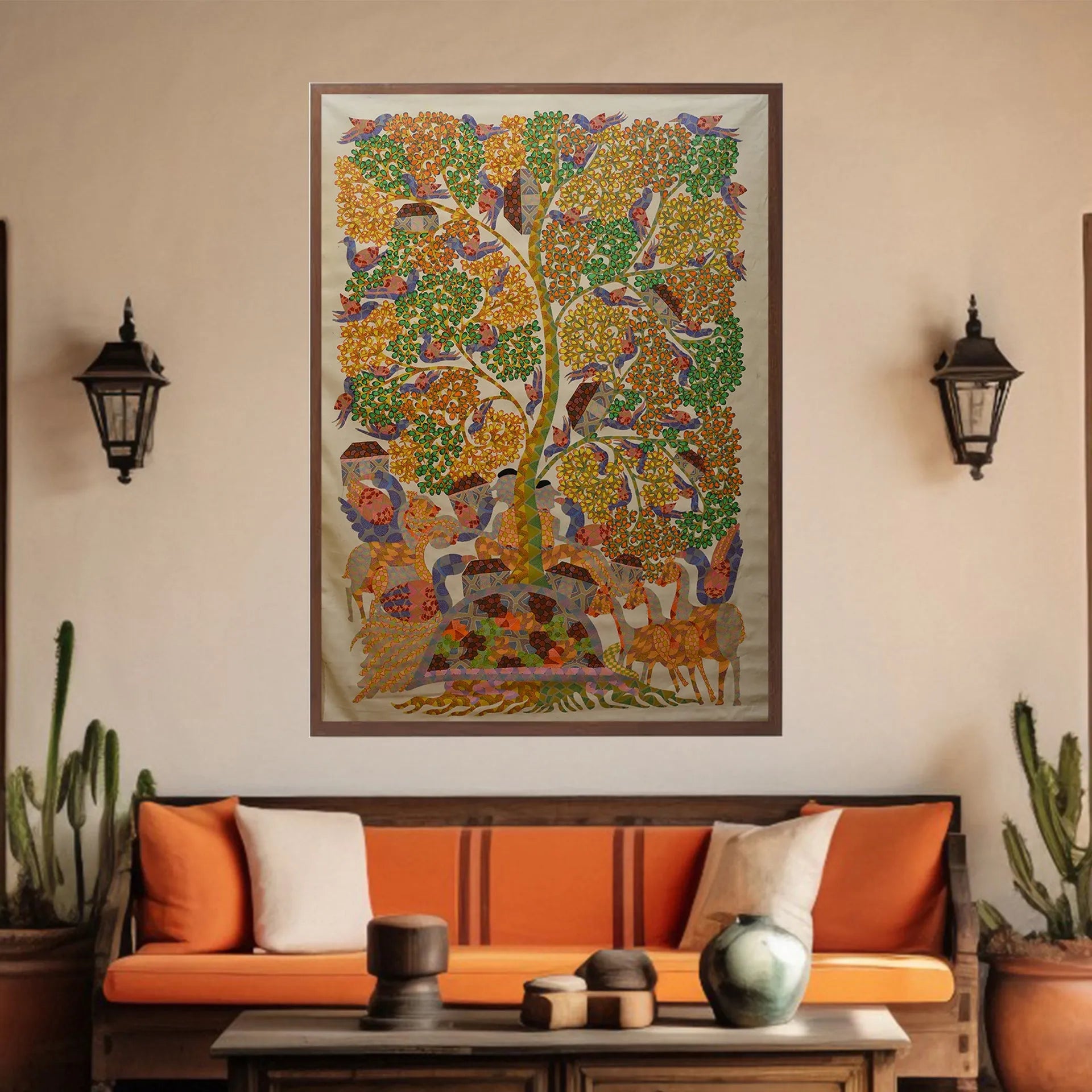 Gond - Village Surrounding the Banyan Tree
