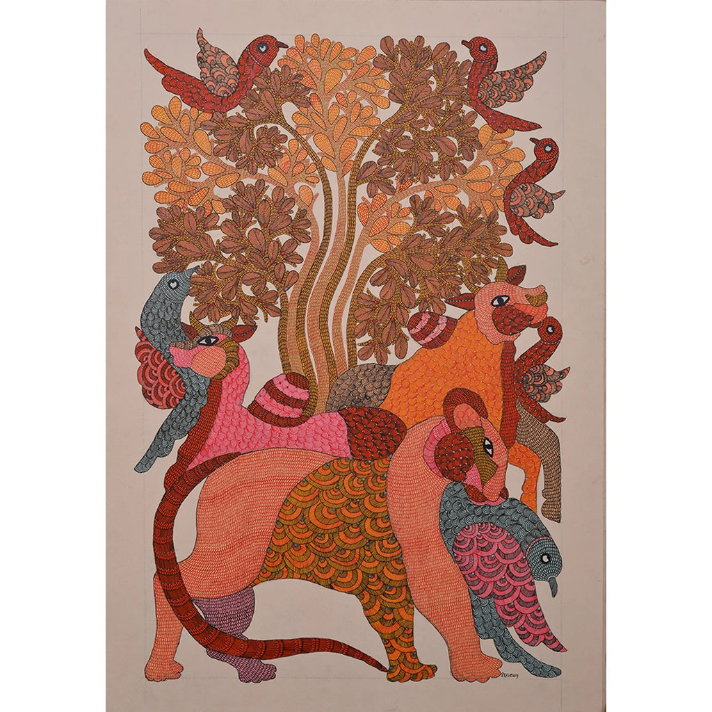 Gond - Tree of Life and Animals