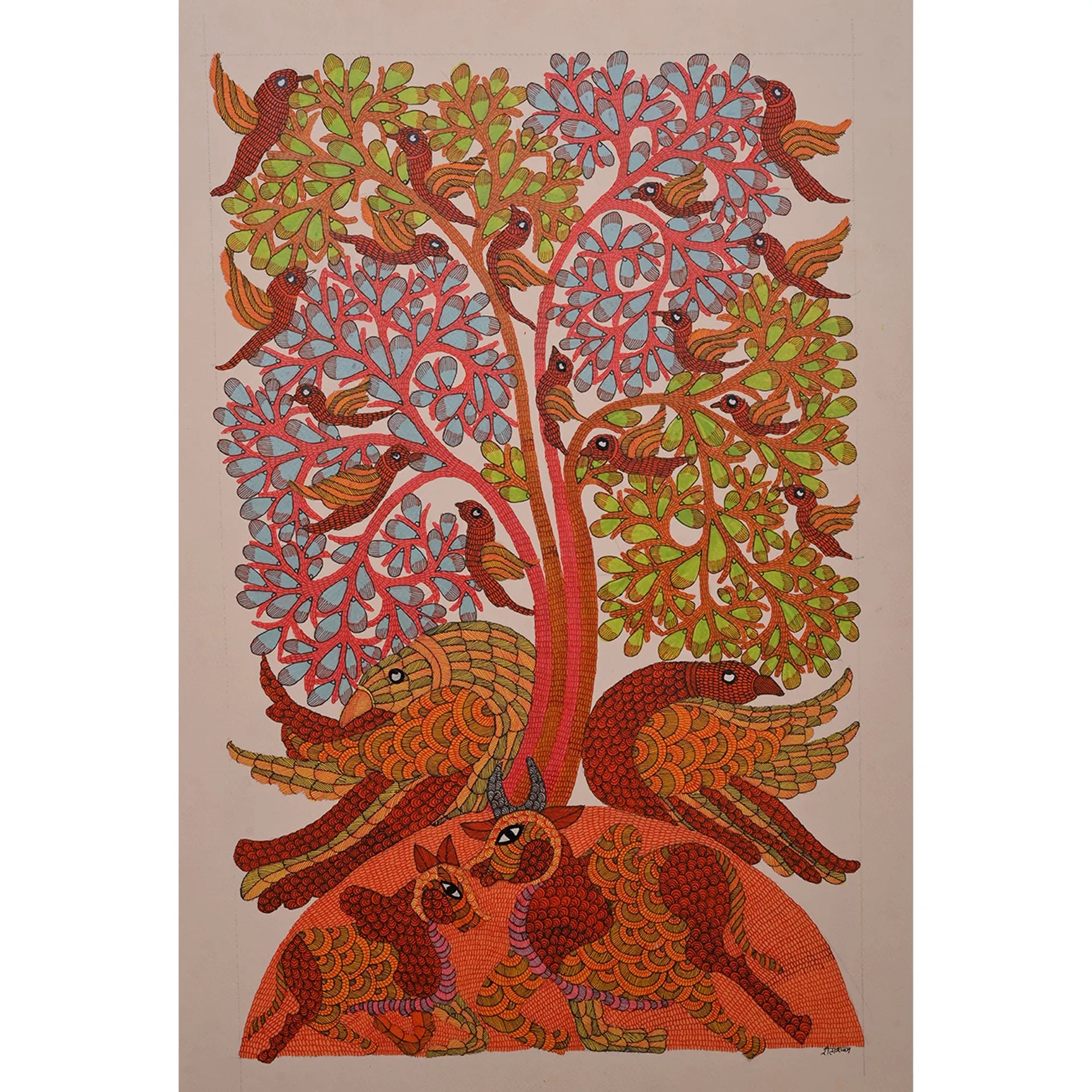 Gond - Tree of Life and Animals