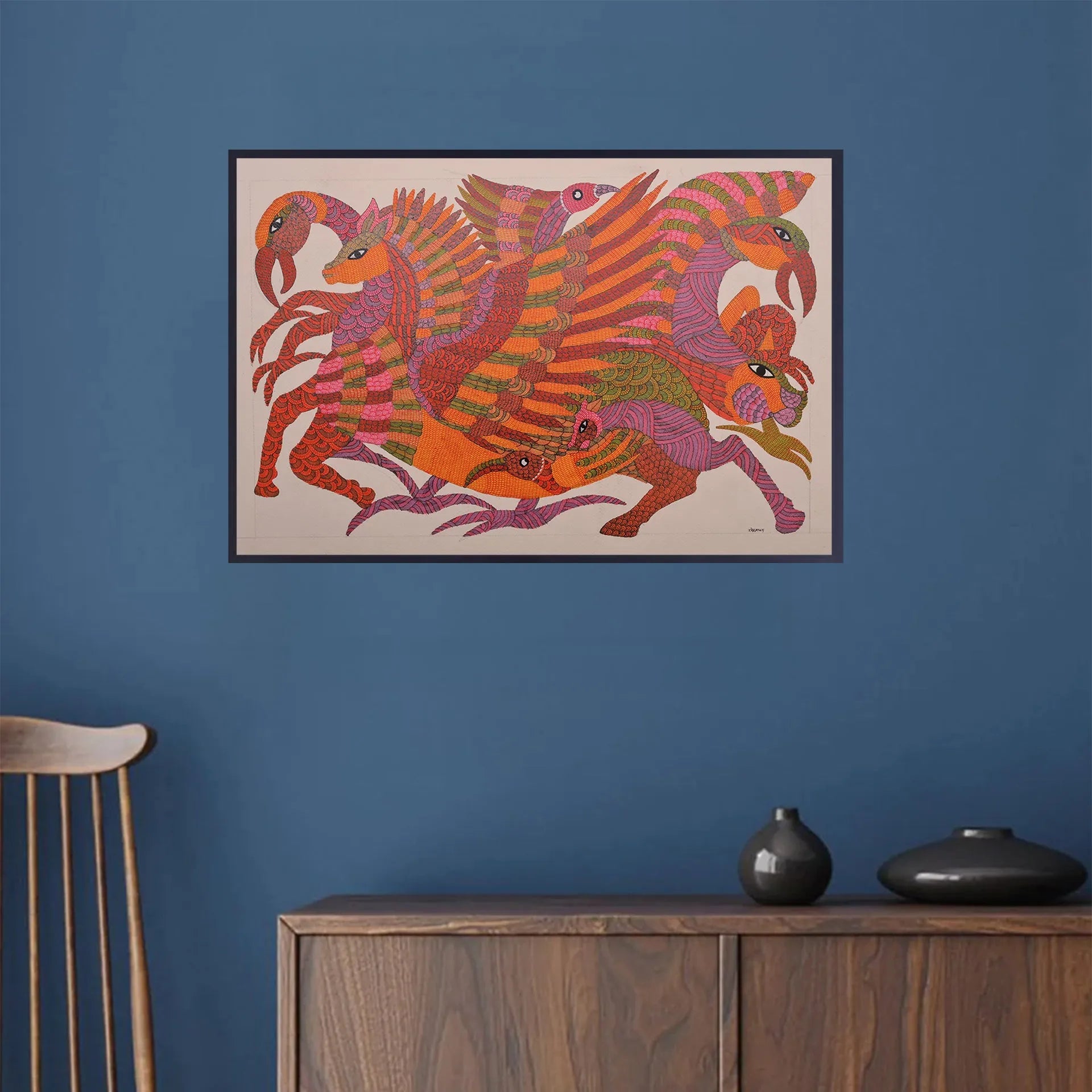 Gond - The Mythical Birds and Horse