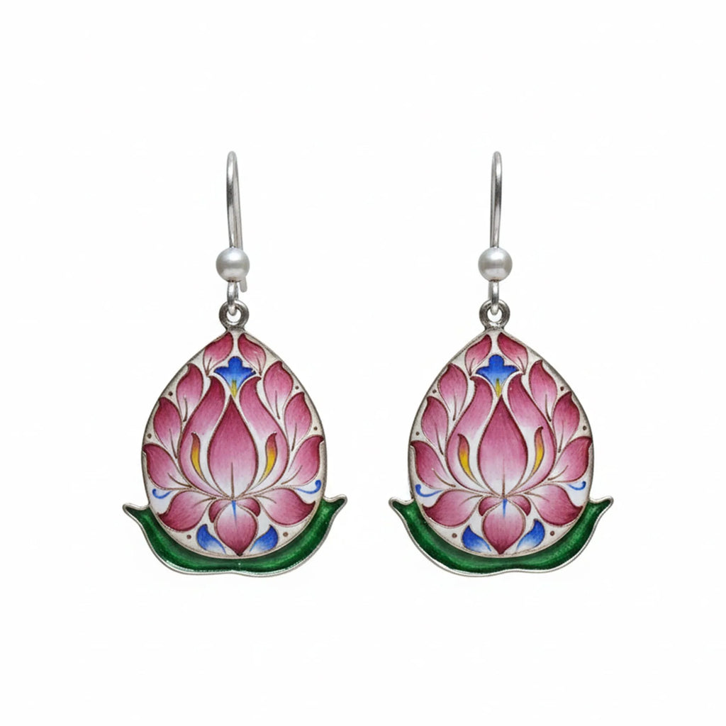 Gulabi Meenakari - Ear Ring