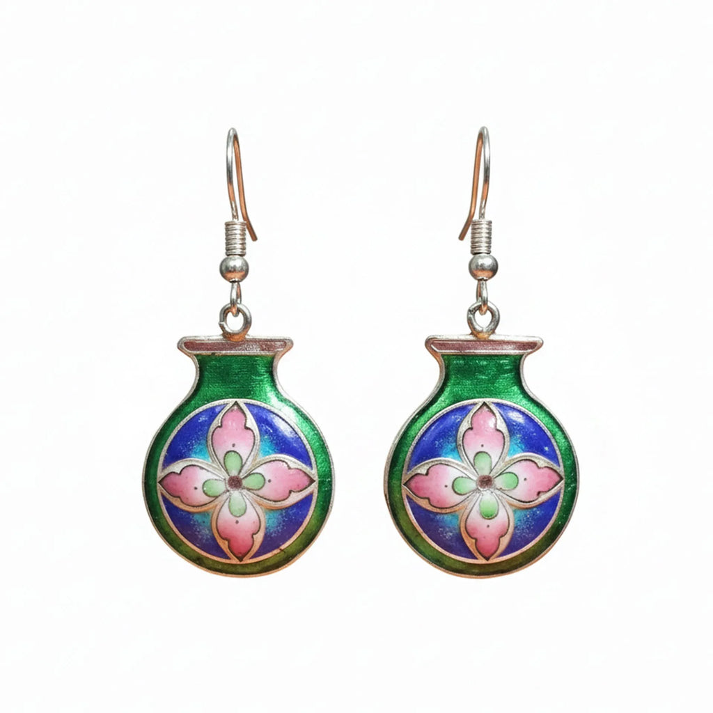 Gulabi Meenakari - Ear Ring