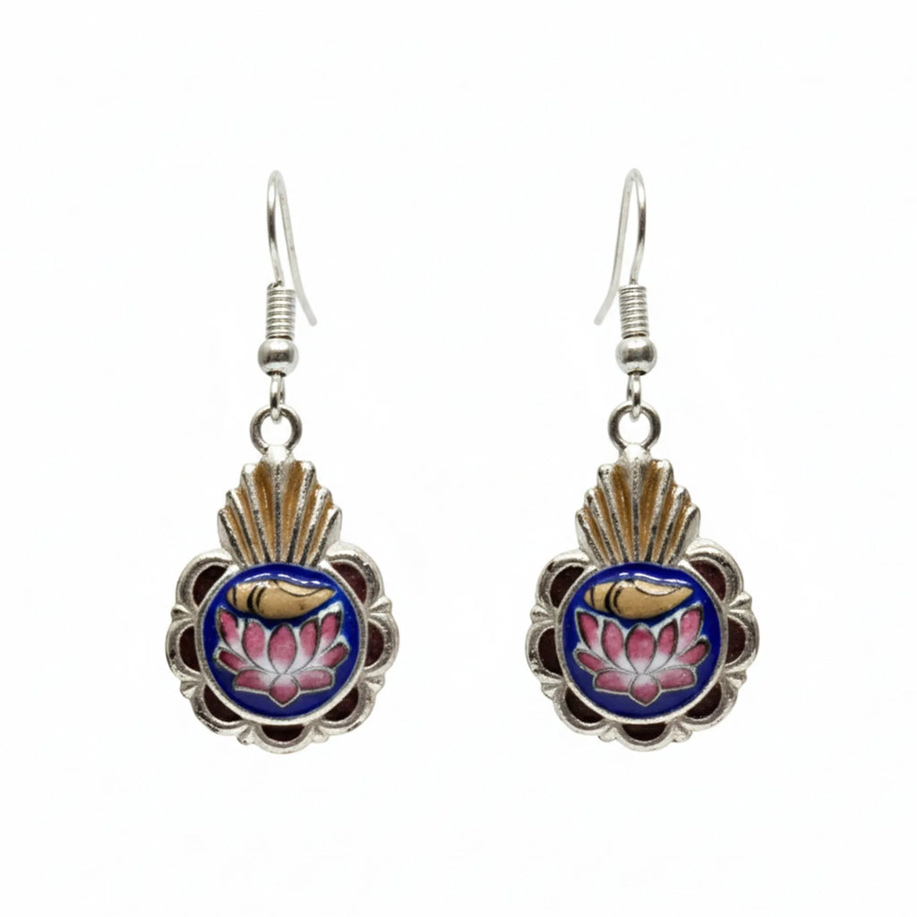 Gulabi Meenakari - Ear Ring
