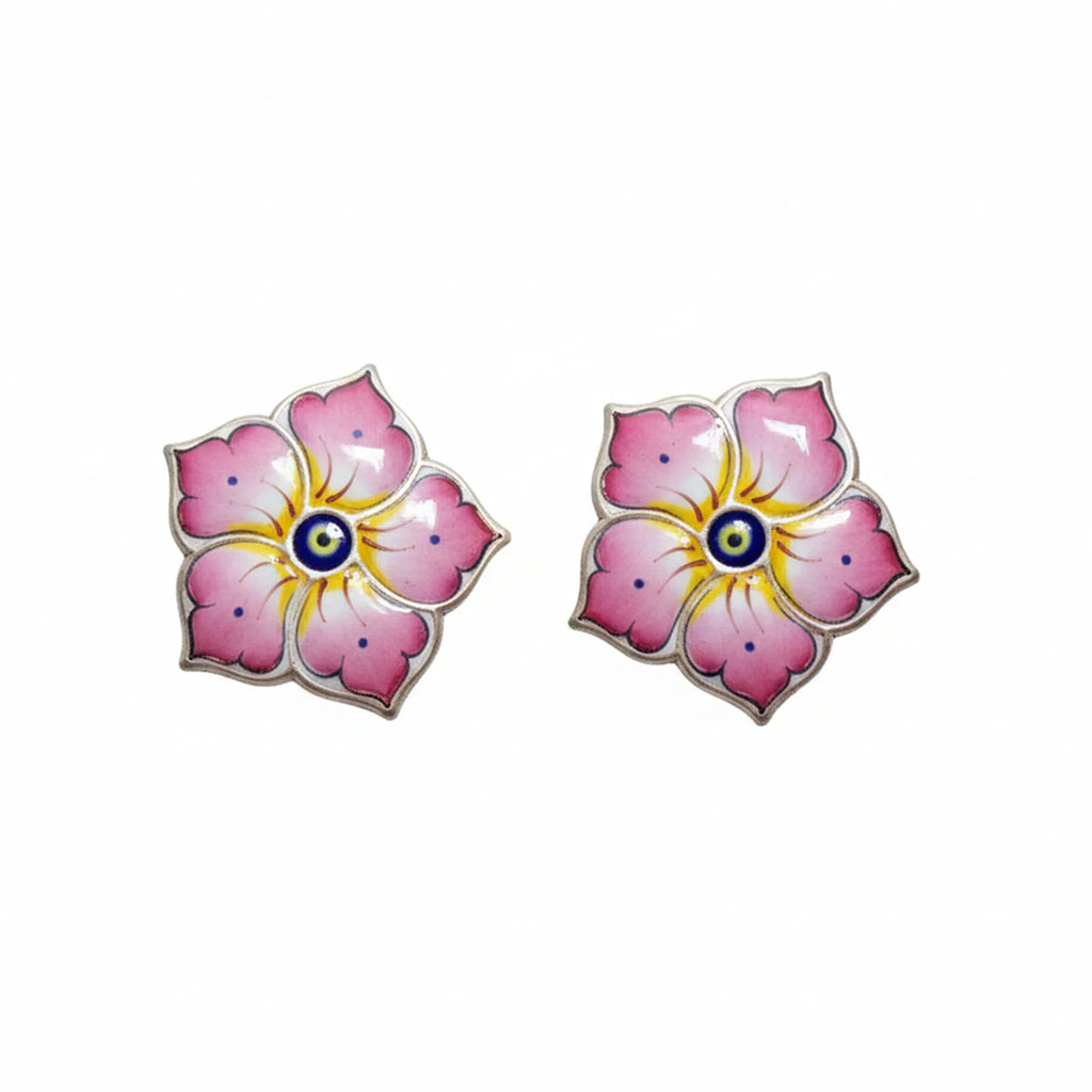 Gulabi Meenakari - Ear Ring